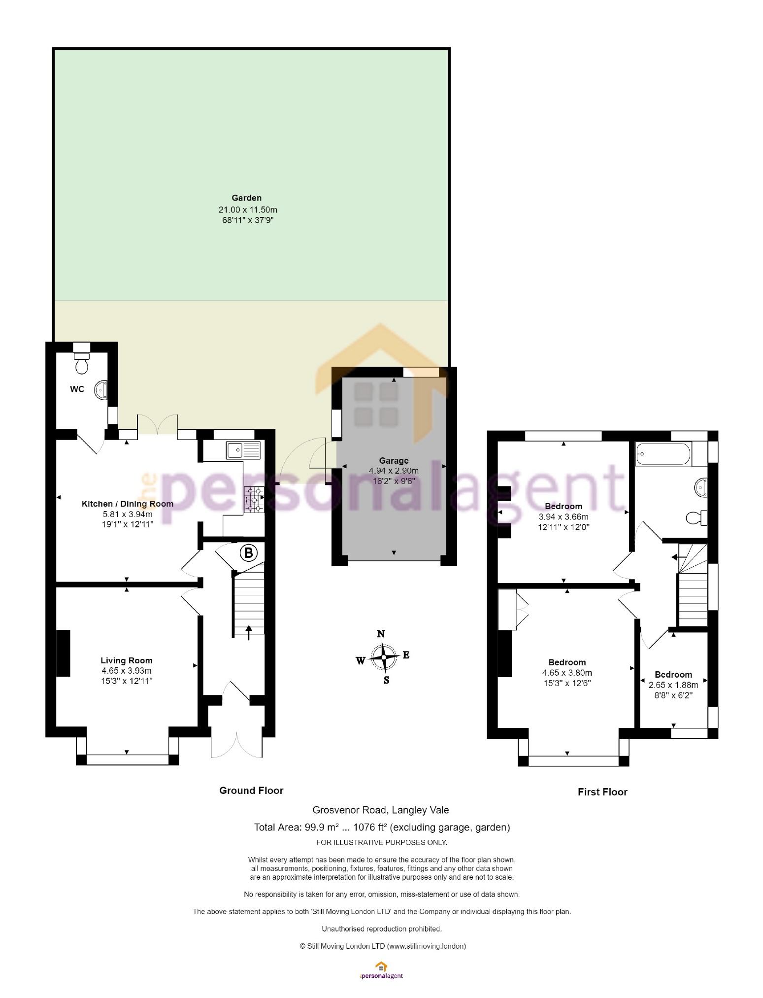 3 Bedrooms Semi-detached house for sale in Grosvenor Road, Langley Vale, Surrey KT18