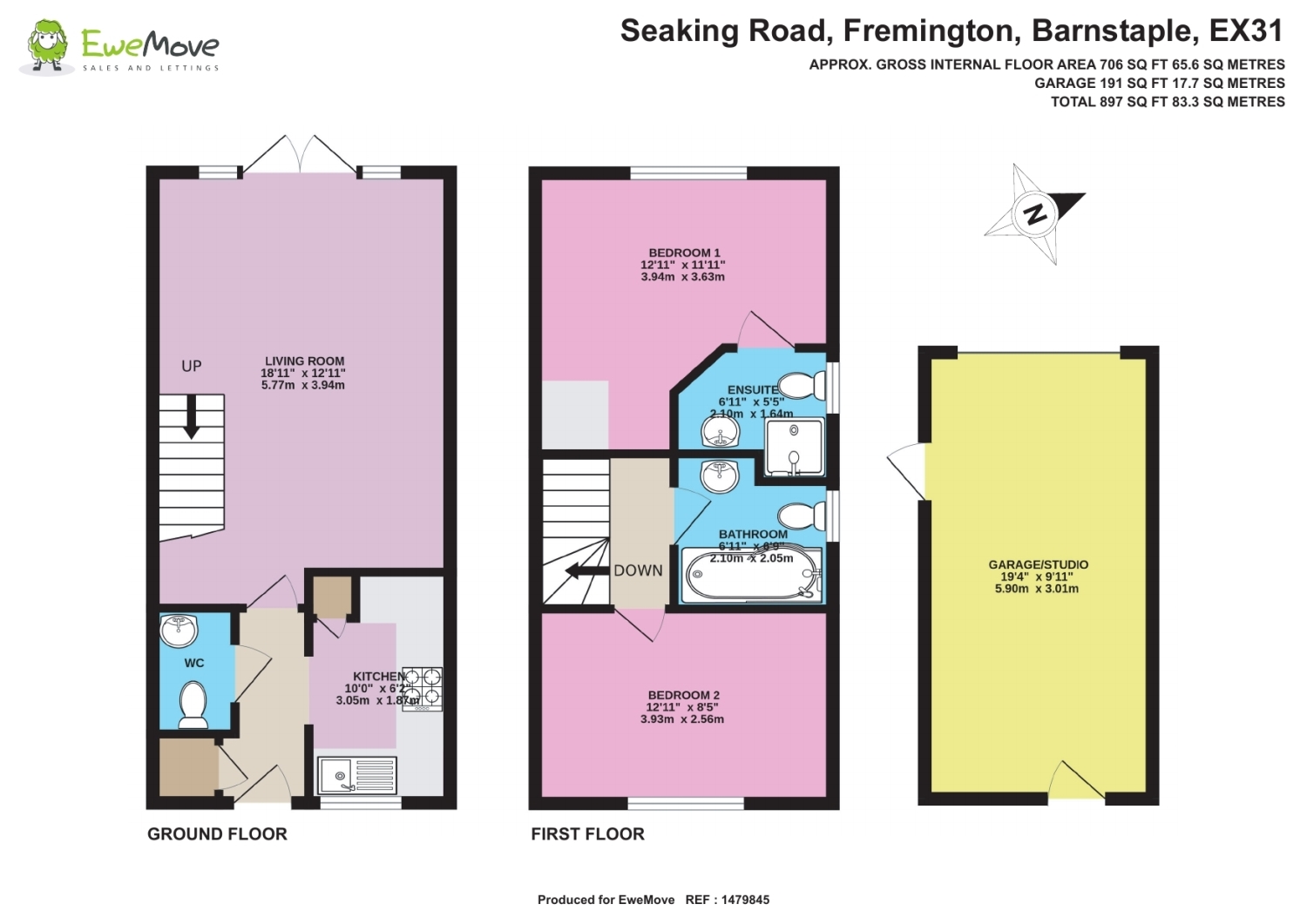26, Seaking Road, Barnstaple floorplan