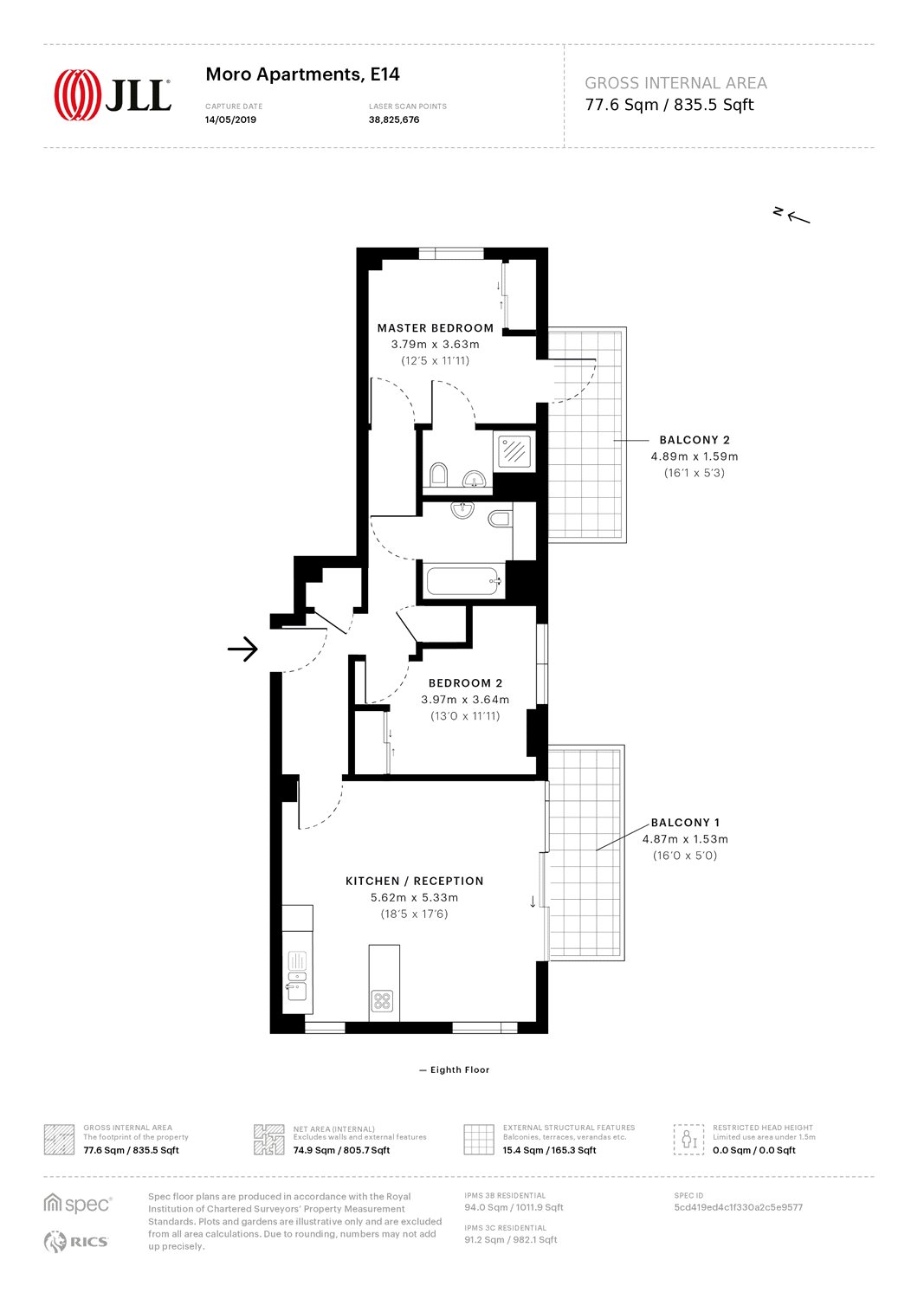 2 Bedrooms Flat to rent in Moro Apartments, New Festival Avenue, London E14