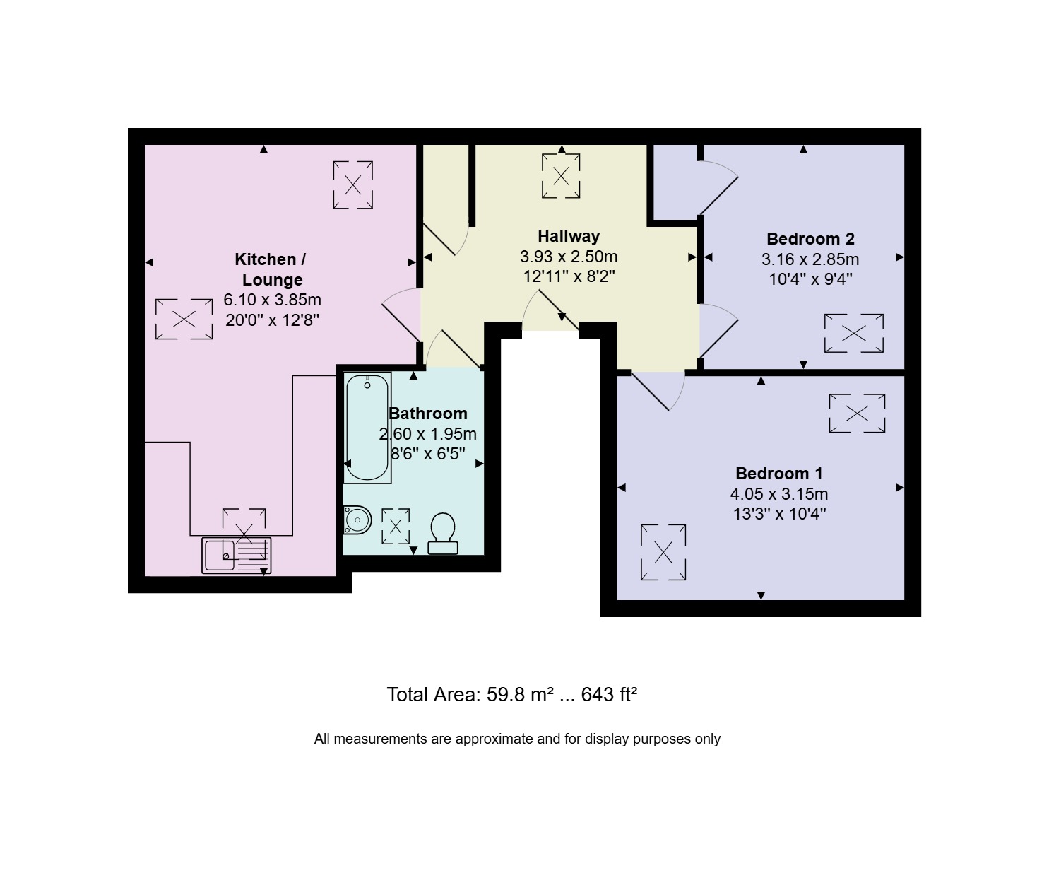 Flat 5 Edward Court, 104, Shelley Road East, Bournemouth floorplan