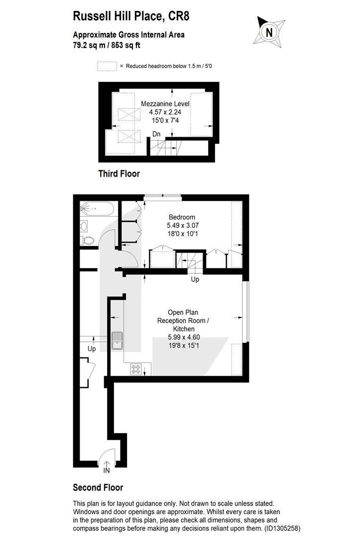 Flat 3, 1 Russell Hill Place, Purley floorplan