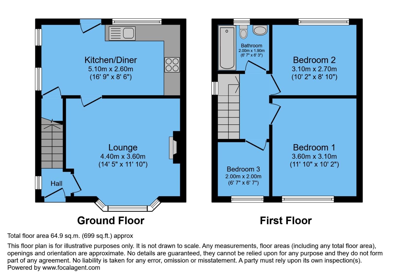 77, Church Street South, Chesterfield floorplan