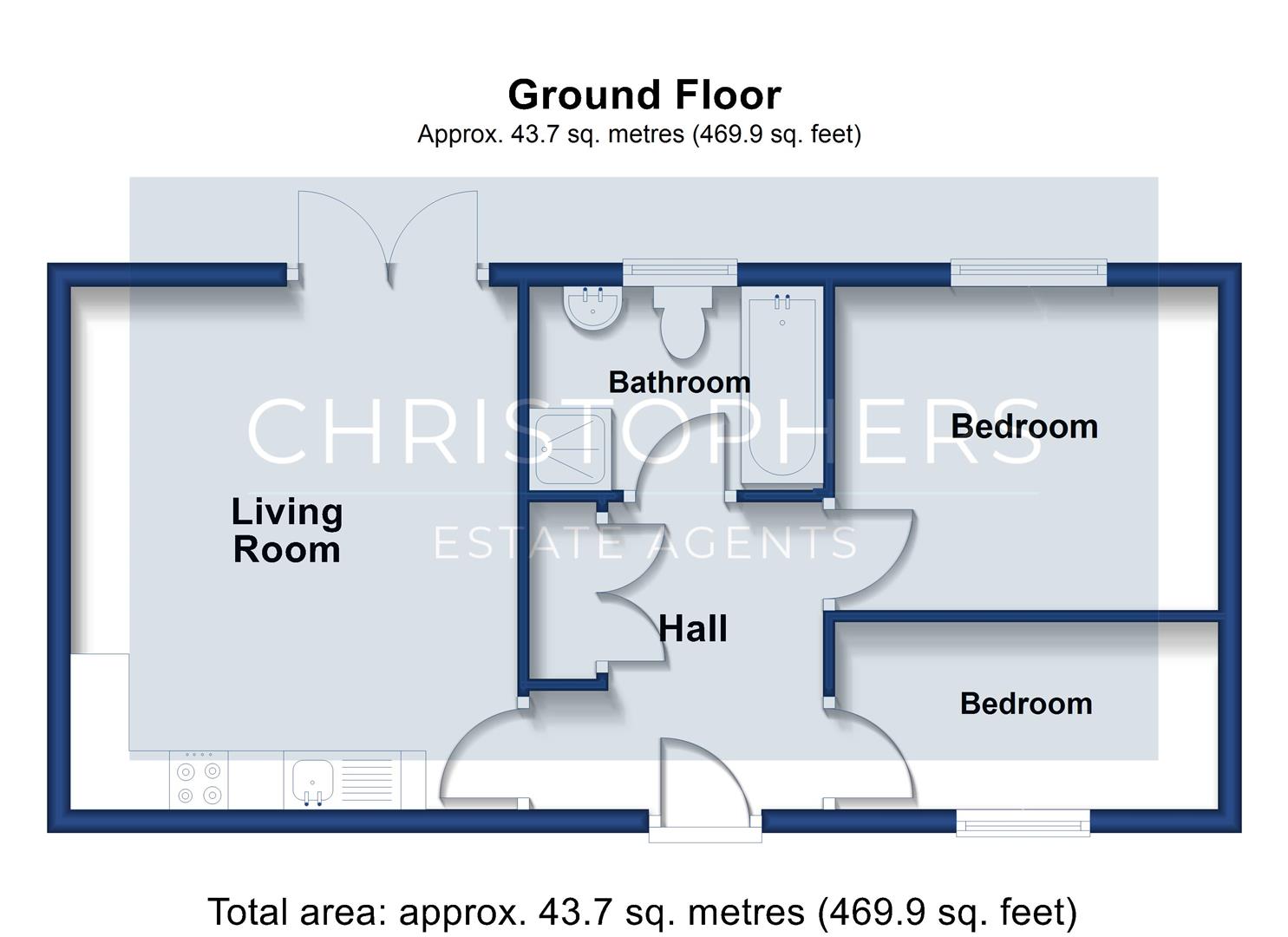The Barn, Rose in The Bush, Mawgan floorplan