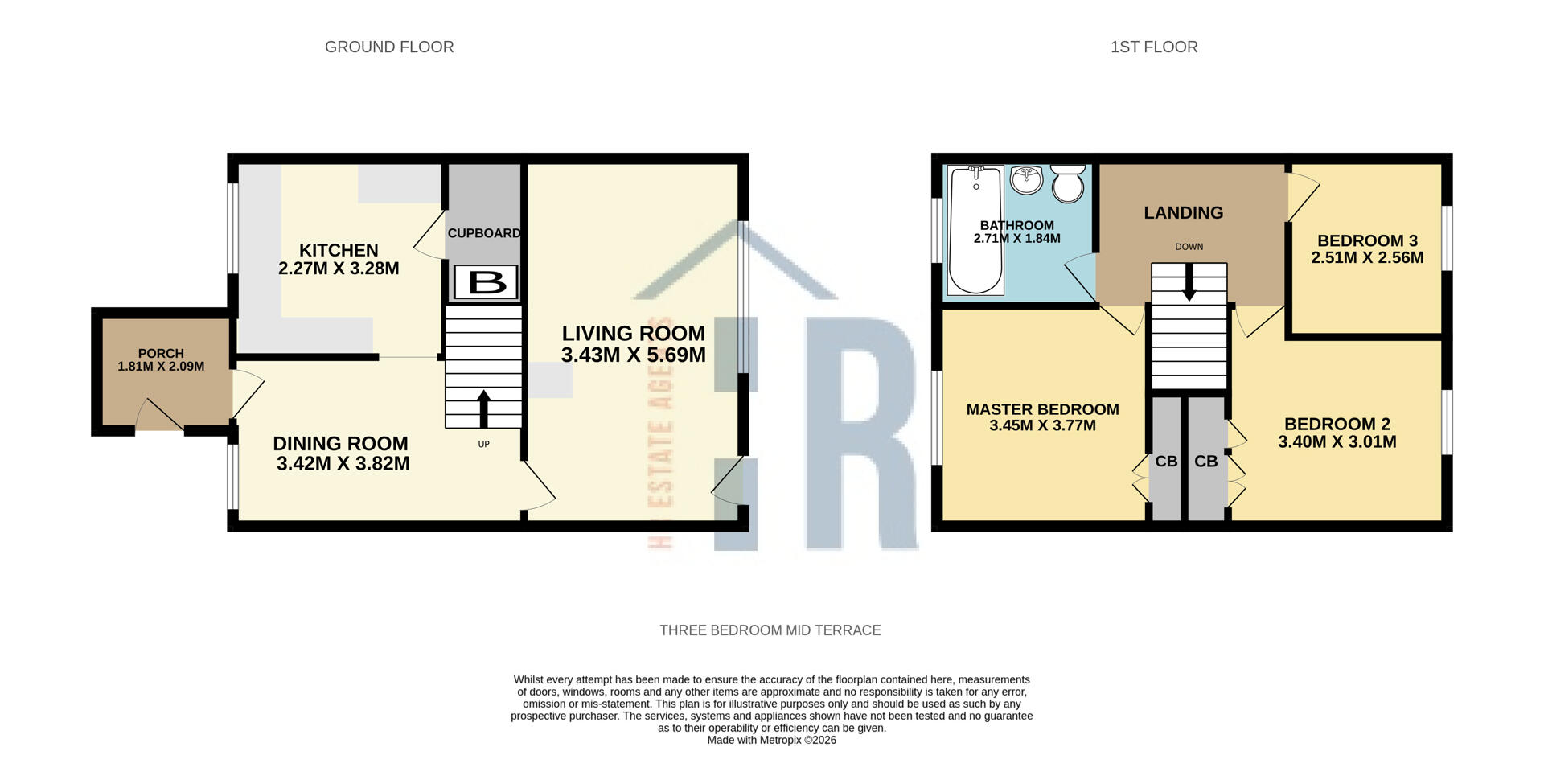 10, Loxley Close, Warwick floorplan