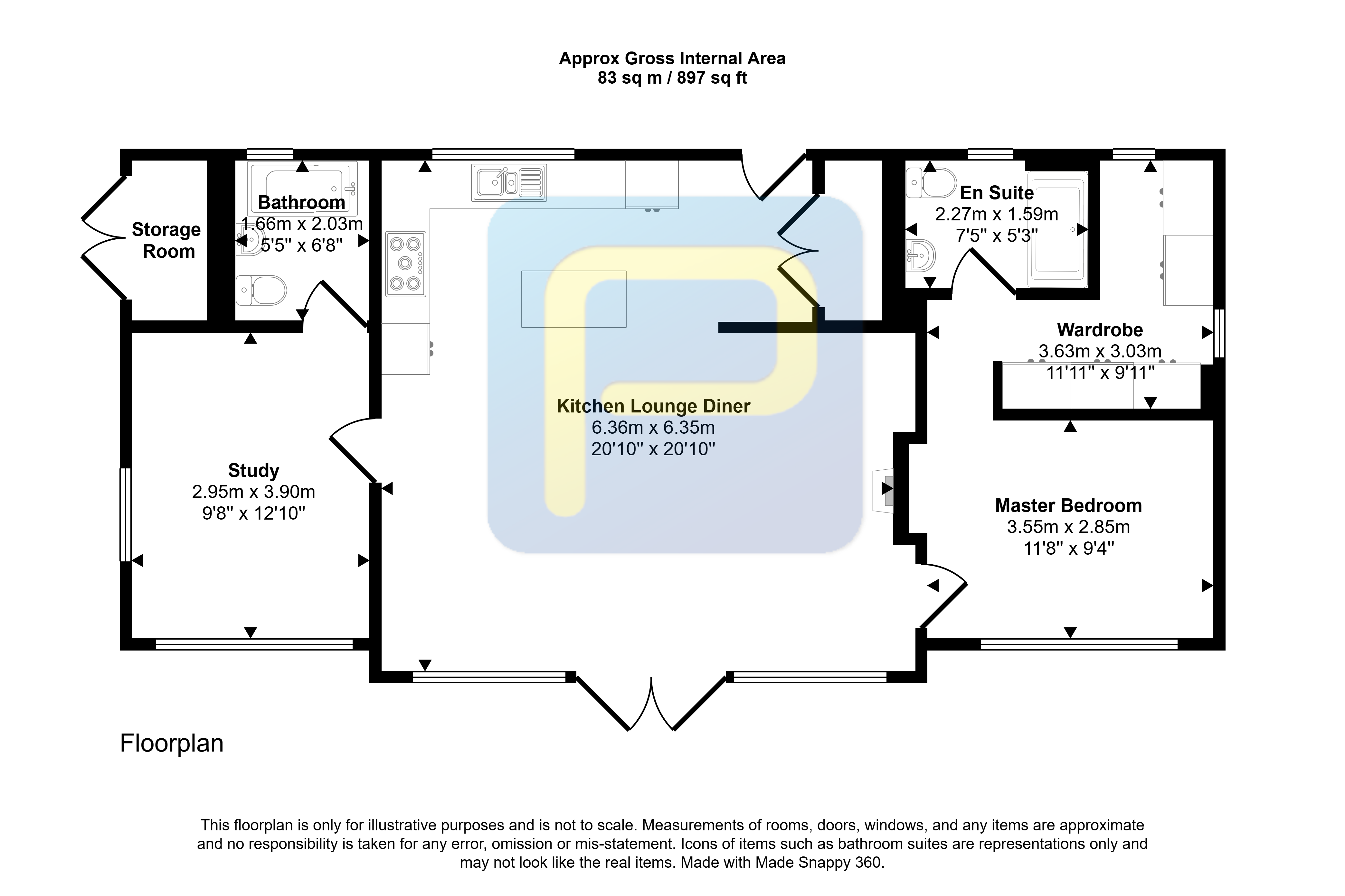1, Vale View, Whittingham floorplan
