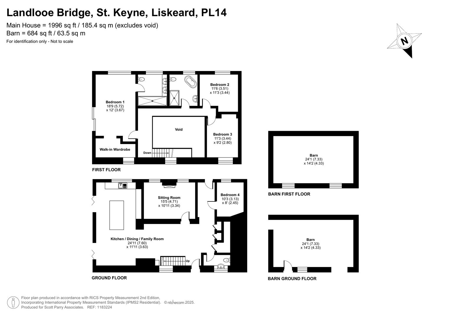 Landlooe Bridge Farm, Landlooe Bridge, Liskeard floorplan