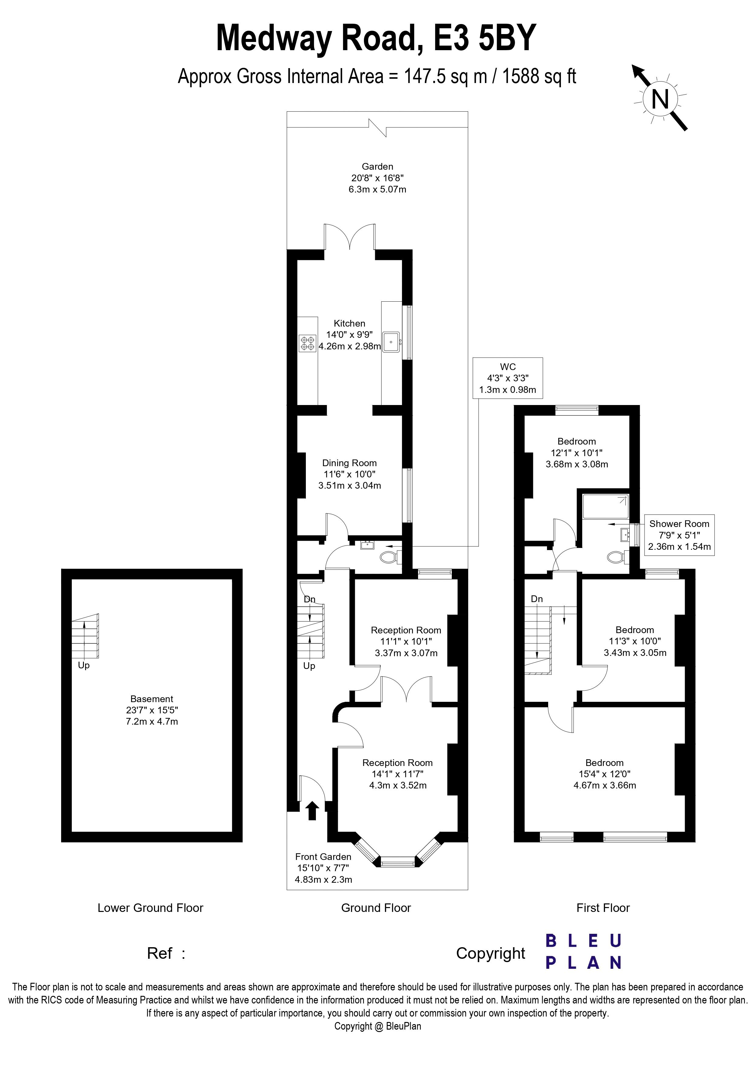76, Medway Road, Bow floorplan