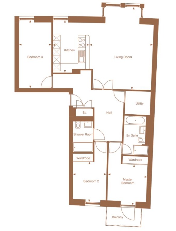 Park Quadrant, Glasgow G3, 3 bedroom flat to rent 67171556