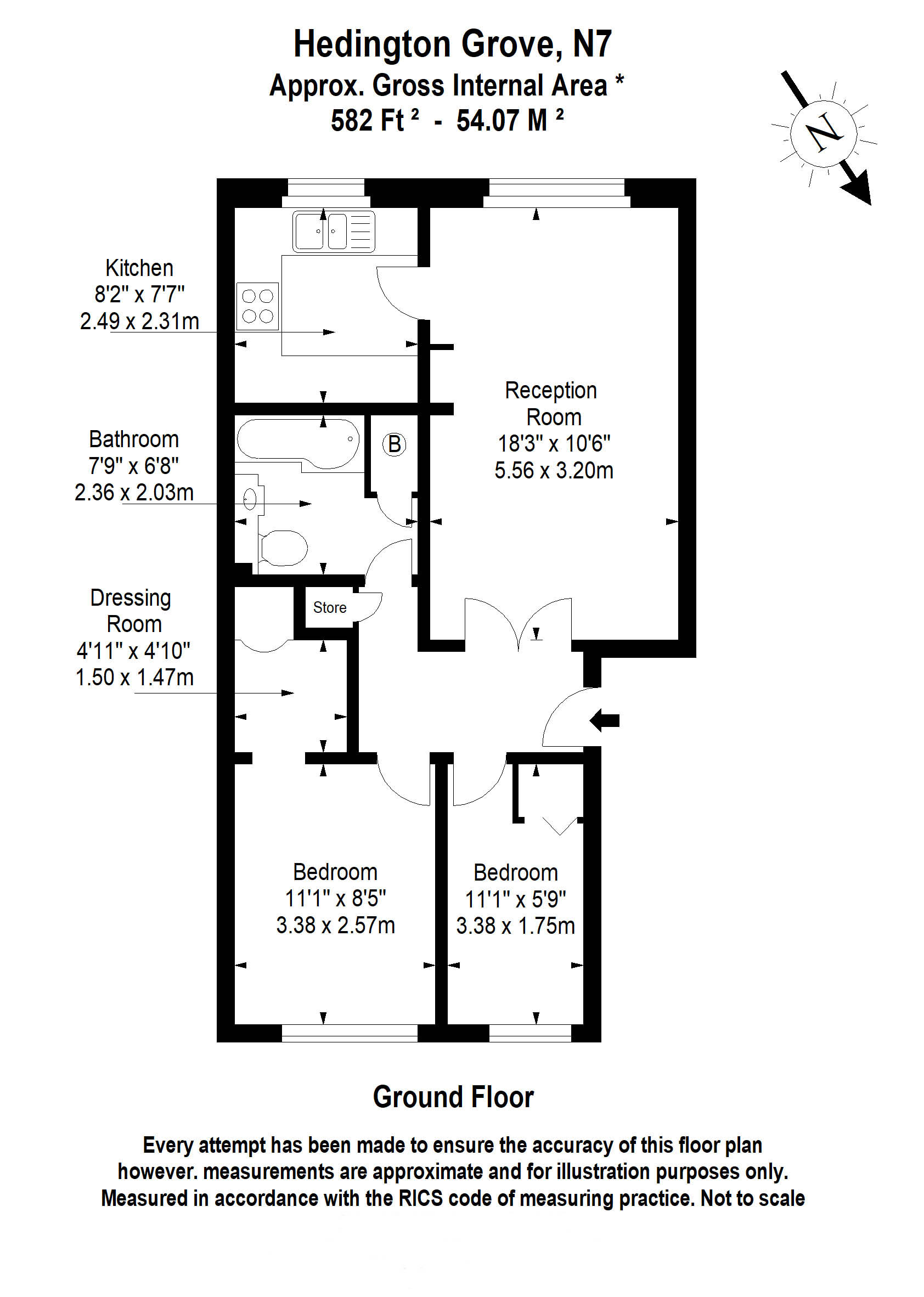 101, Heddington Grove, London floorplan