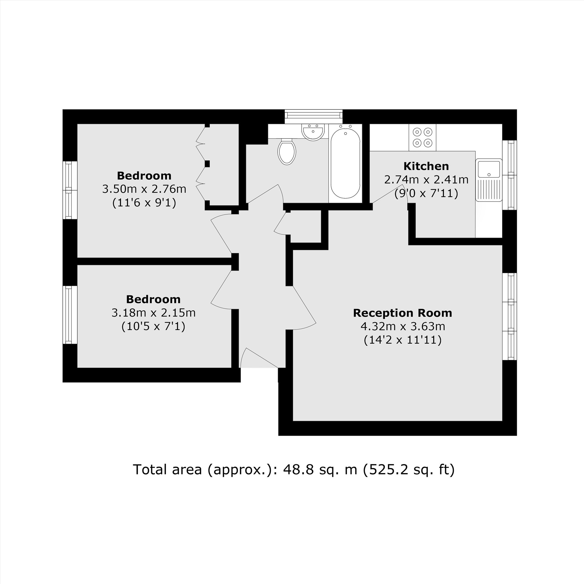 304, Redford Close, Feltham floorplan