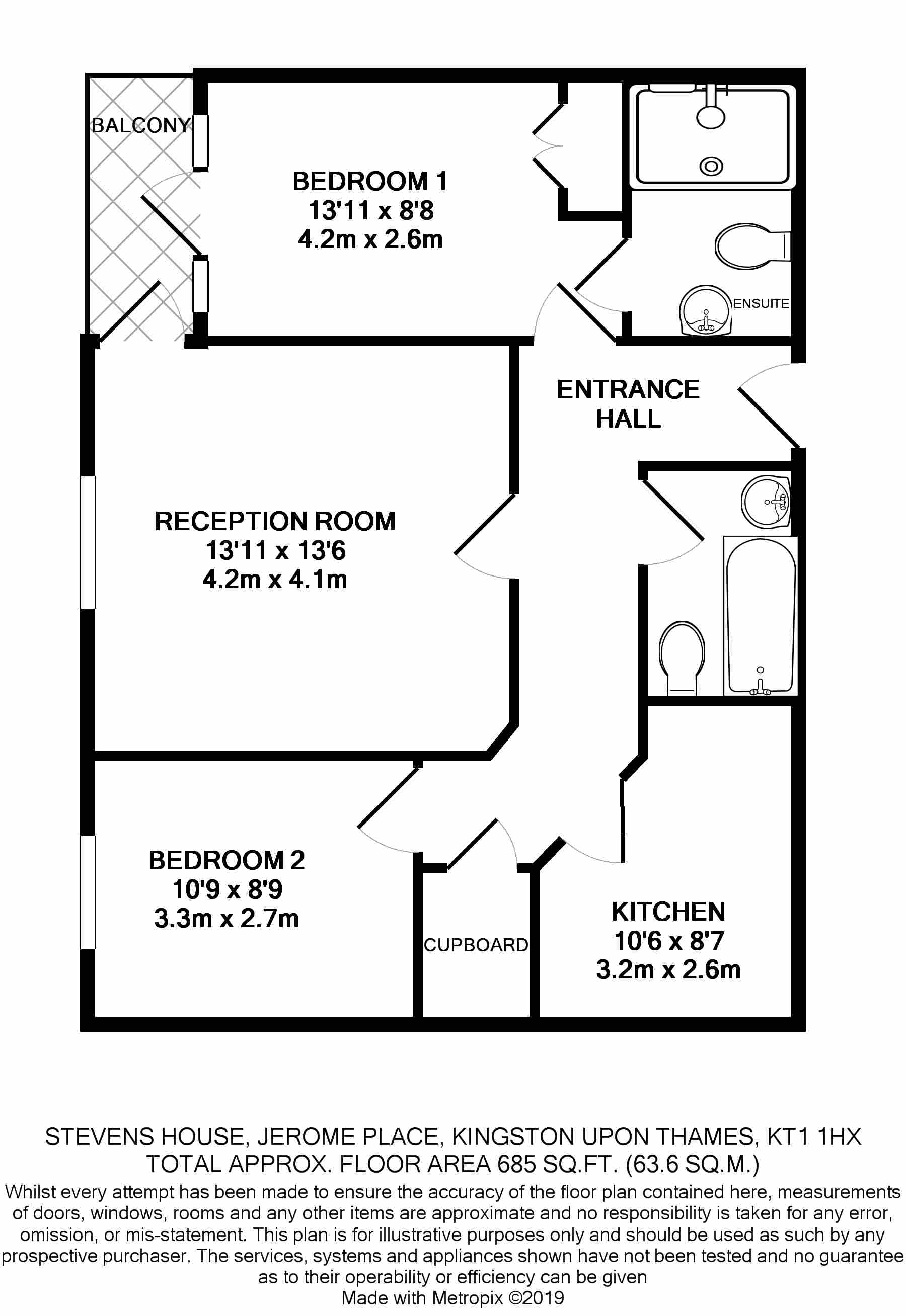 2 Bedrooms Flat for sale in Wadbrook Street, Kingston Upon Thames KT1