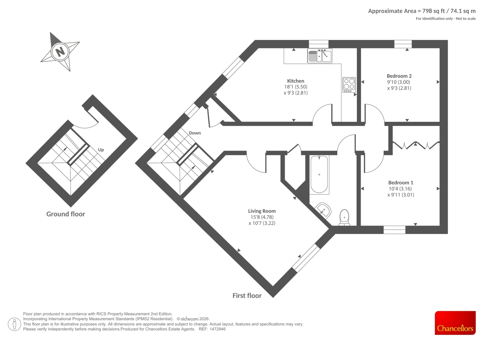 34, Warner Close, Hampshire floorplan