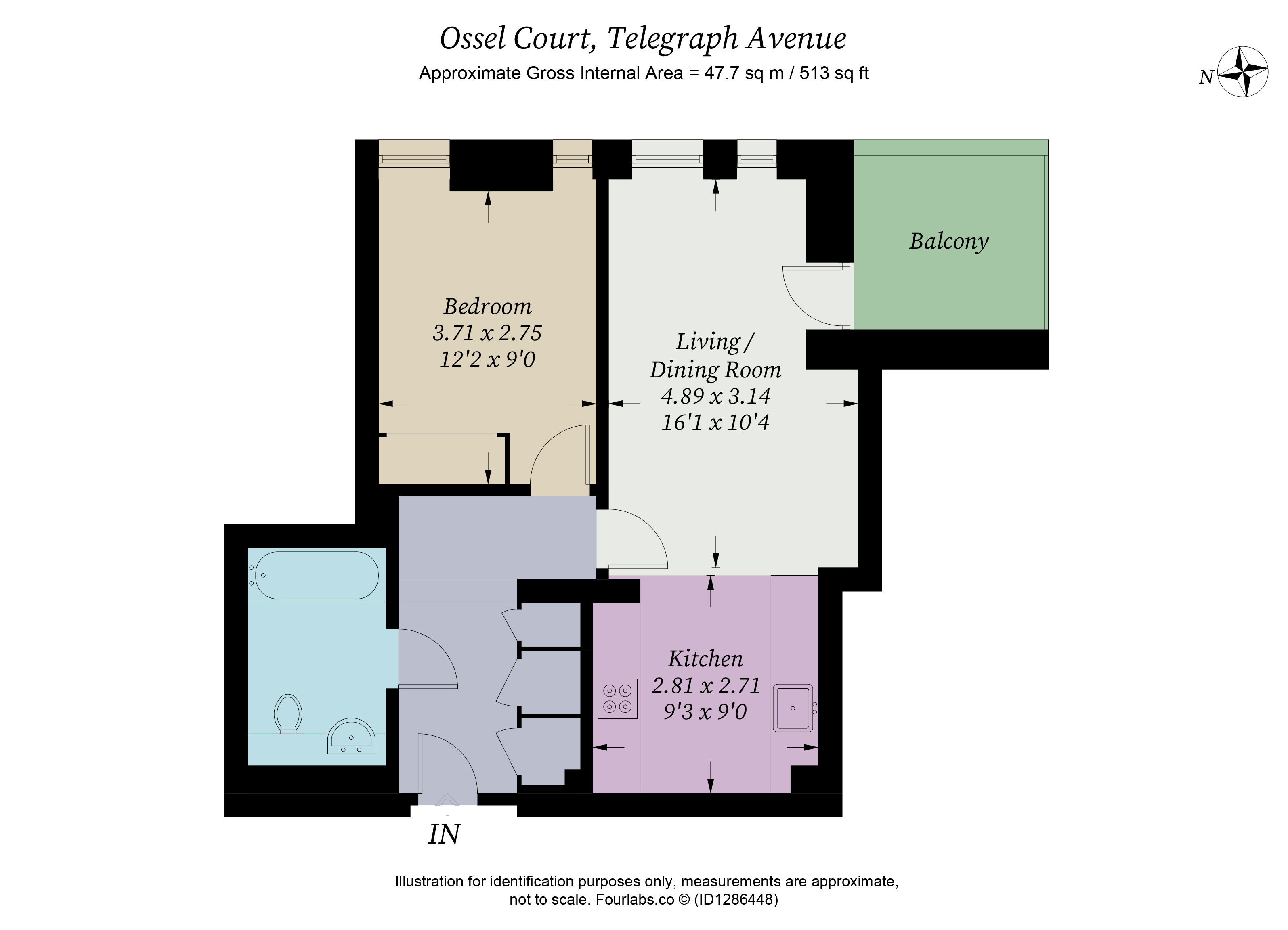 32, Ossel Court, 13, Telegraph Avenue, London floorplan