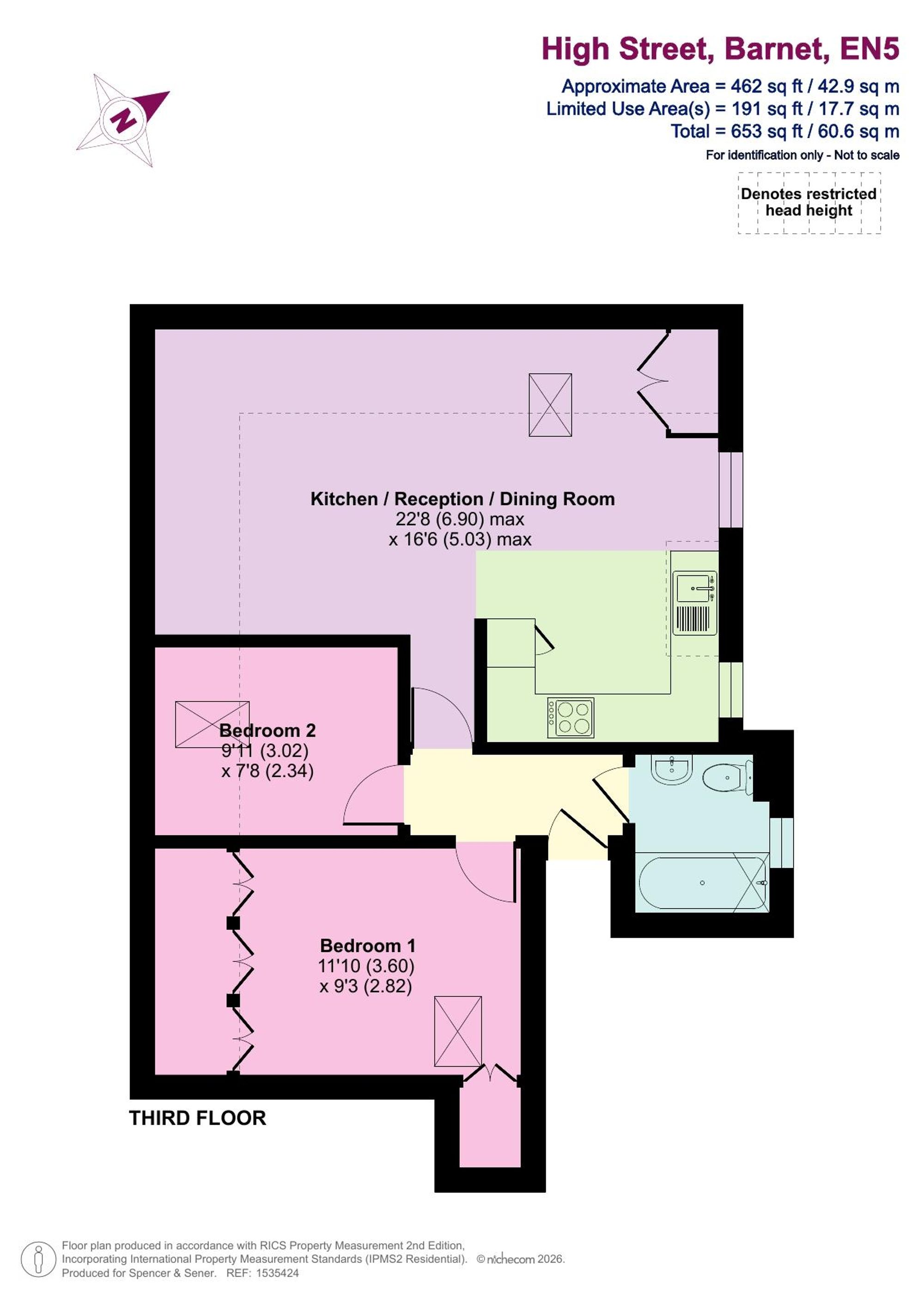 Flat 5, 48A High Street, Barnet floorplan
