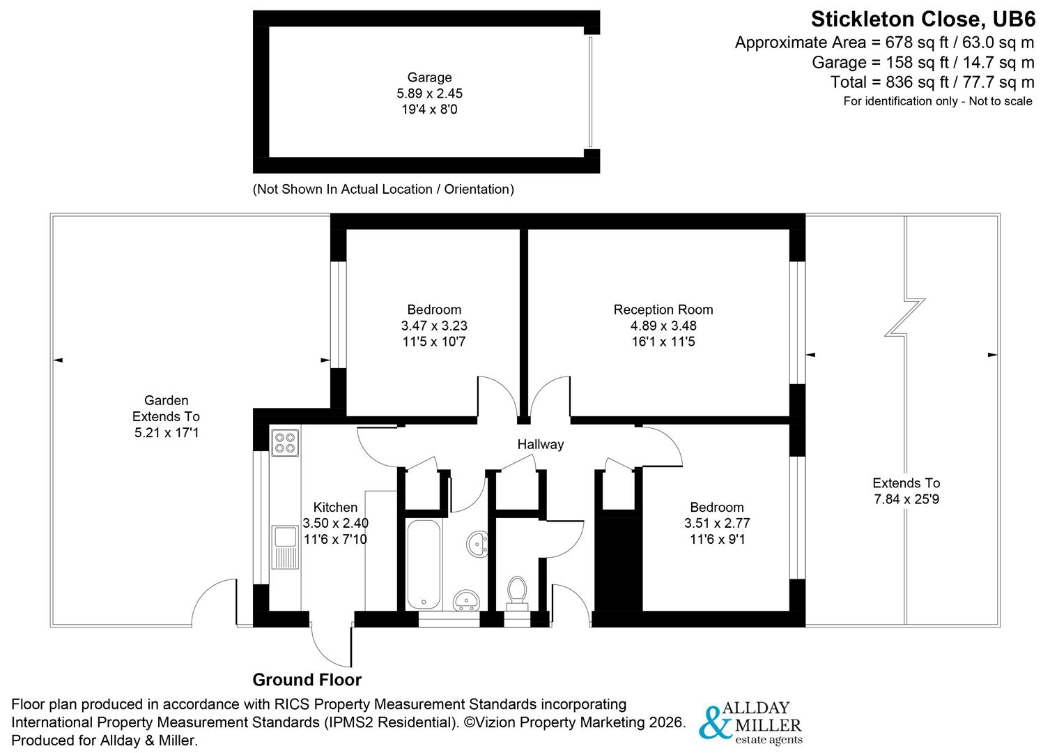 7, Stickleton Close, Greenford floorplan