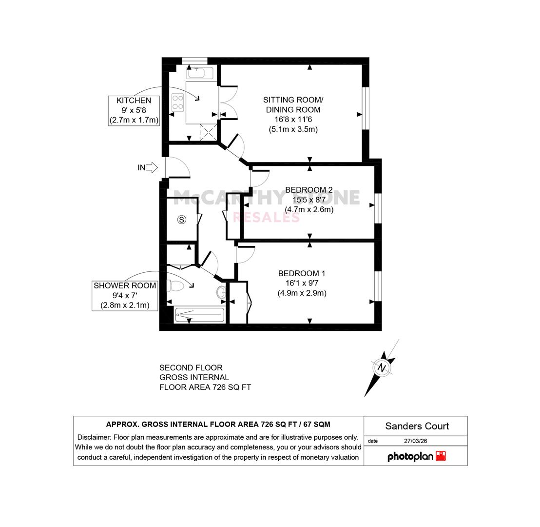 29 Sanders Court, Junction Road, Brentwood floorplan