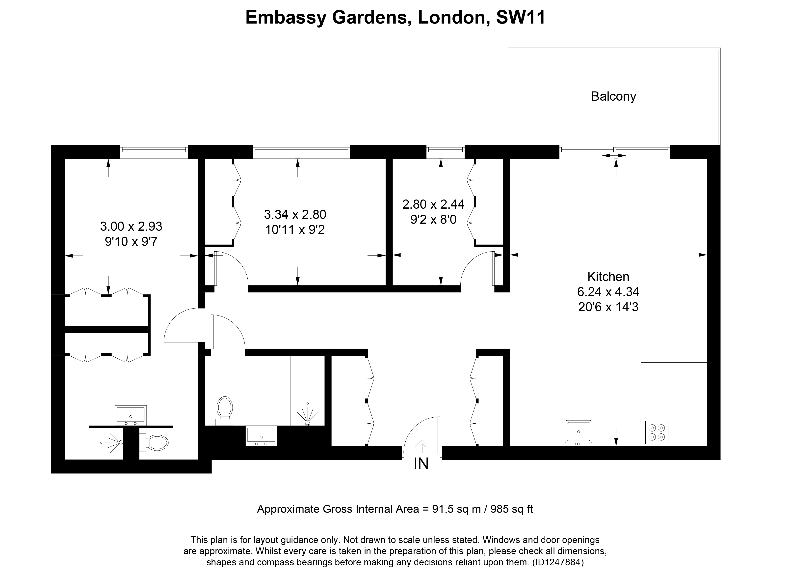 Legacy Building, Embassy Gardens, 1 Viaduct Gardens, London, SW11 floorplan