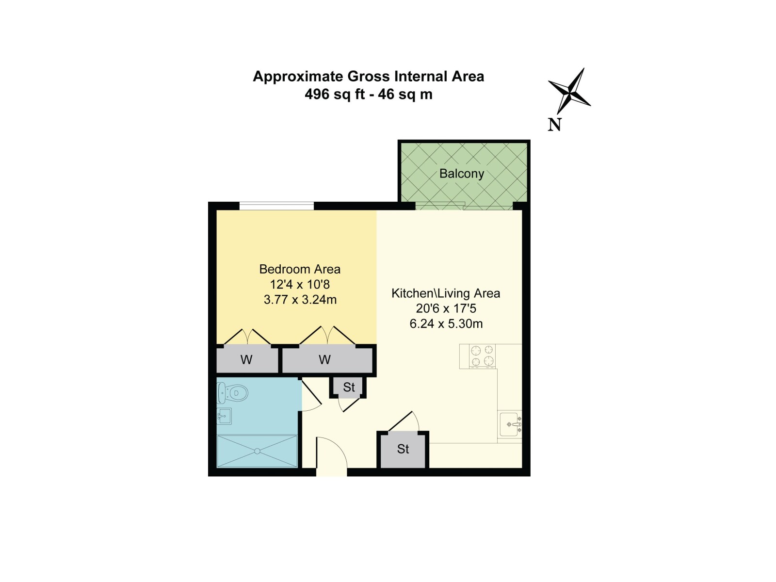 98,, George View House, London floorplan
