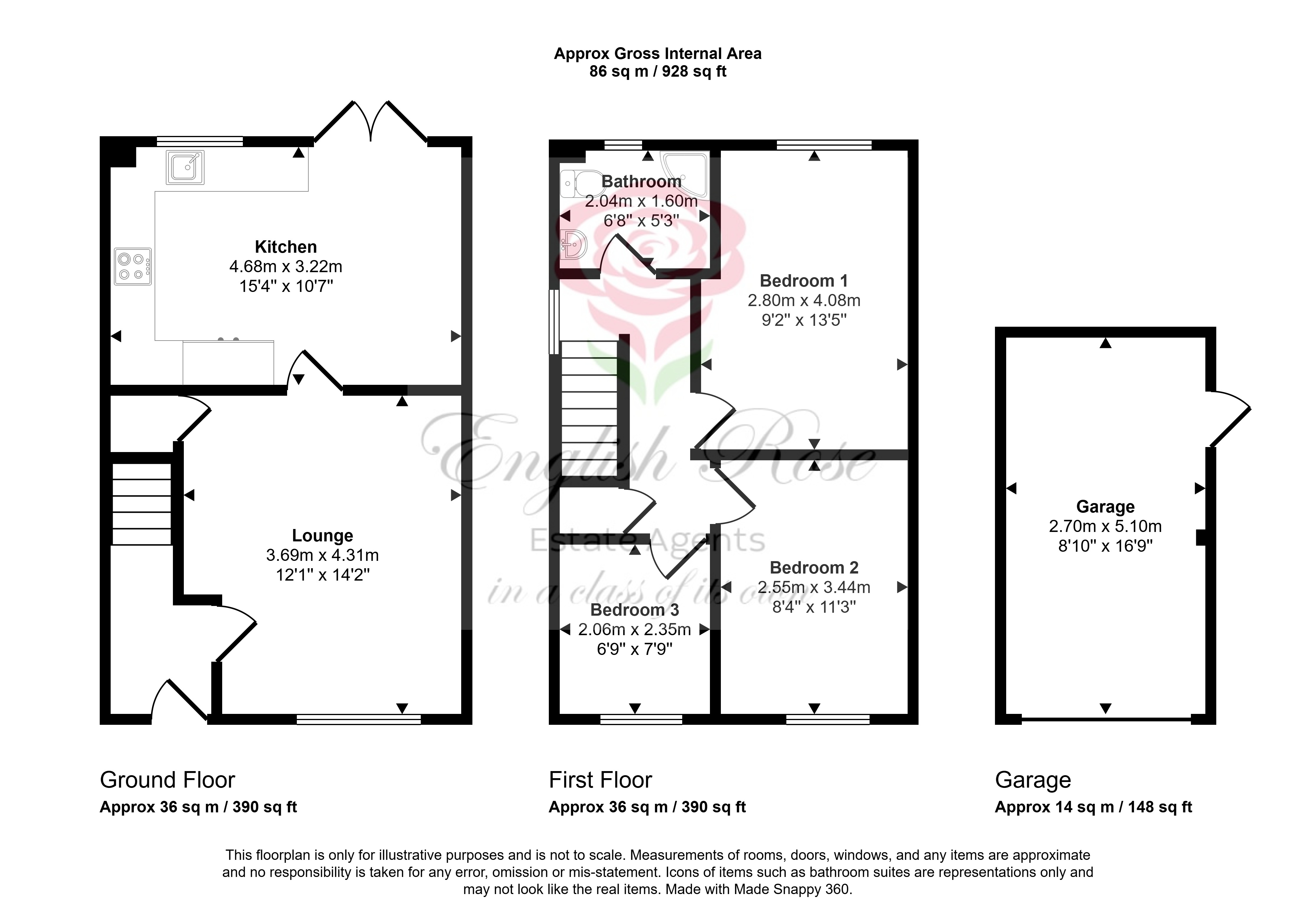 3, Willow Close, Selston floorplan