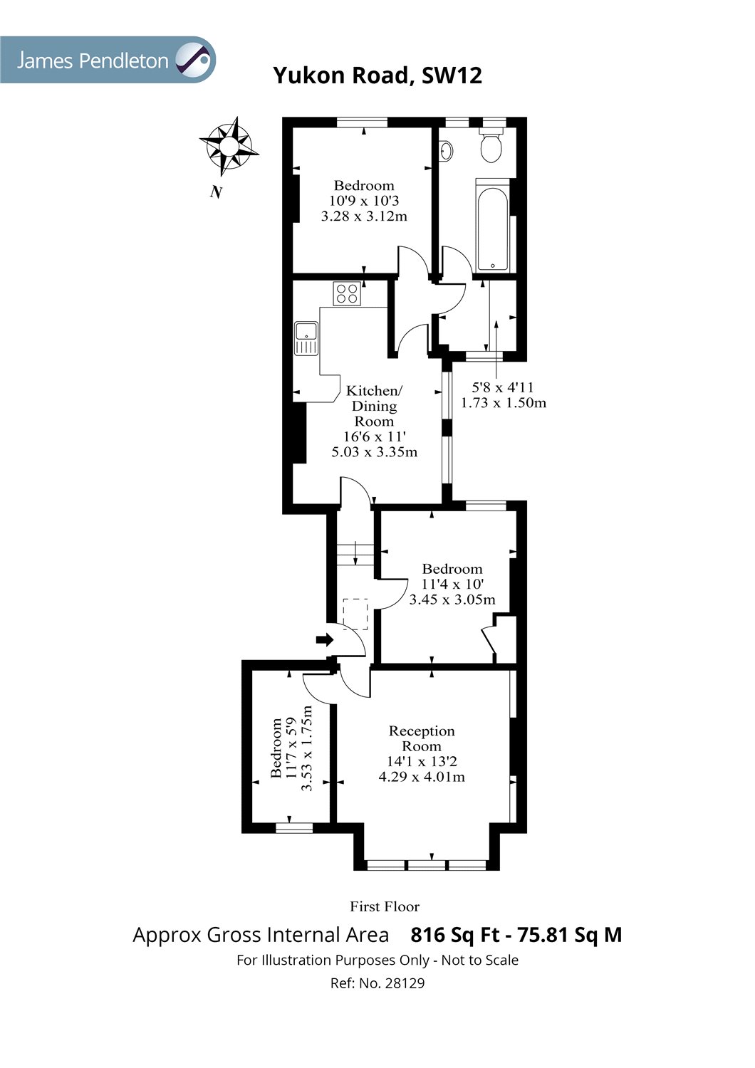 3 Bedrooms Flat to rent in Yukon Road, Clapham South, London SW12