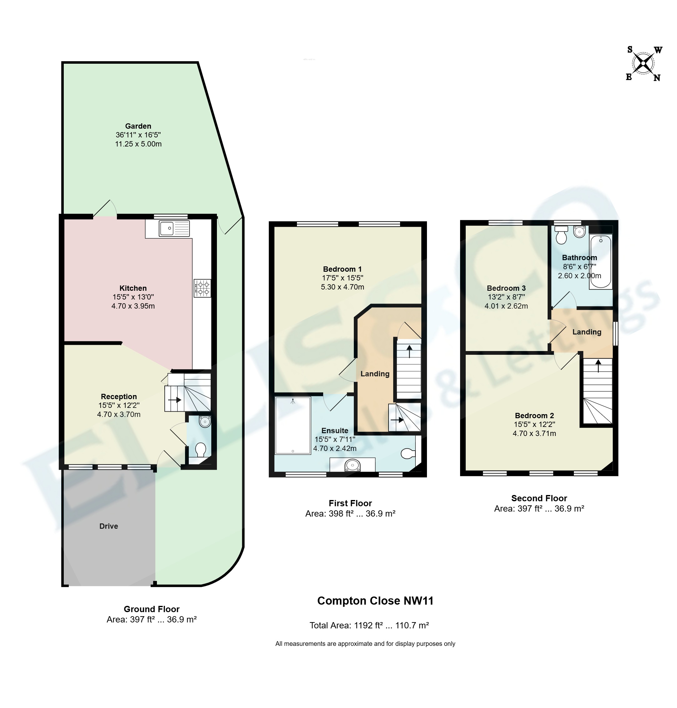 21, Compton Close, Golders Green floorplan