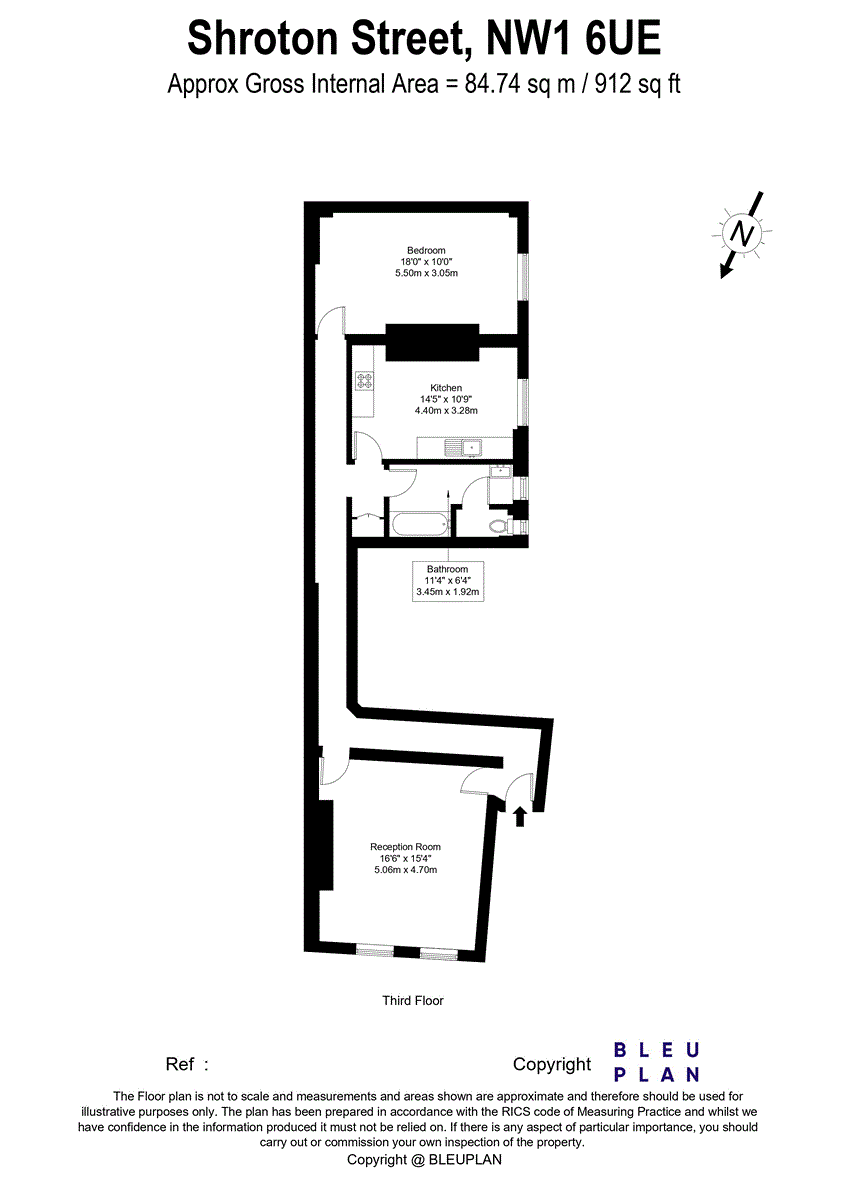40, Cosway Mansions, London floorplan
