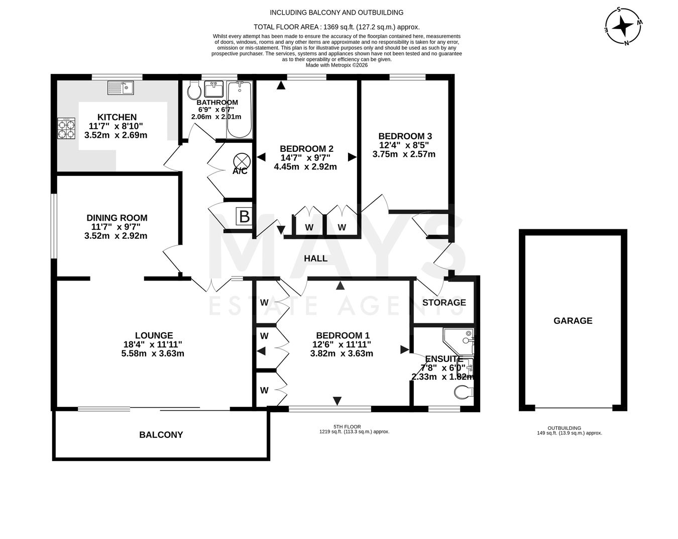 Flat 24, Branksome Court 5 Western Road, Branksome Park floorplan