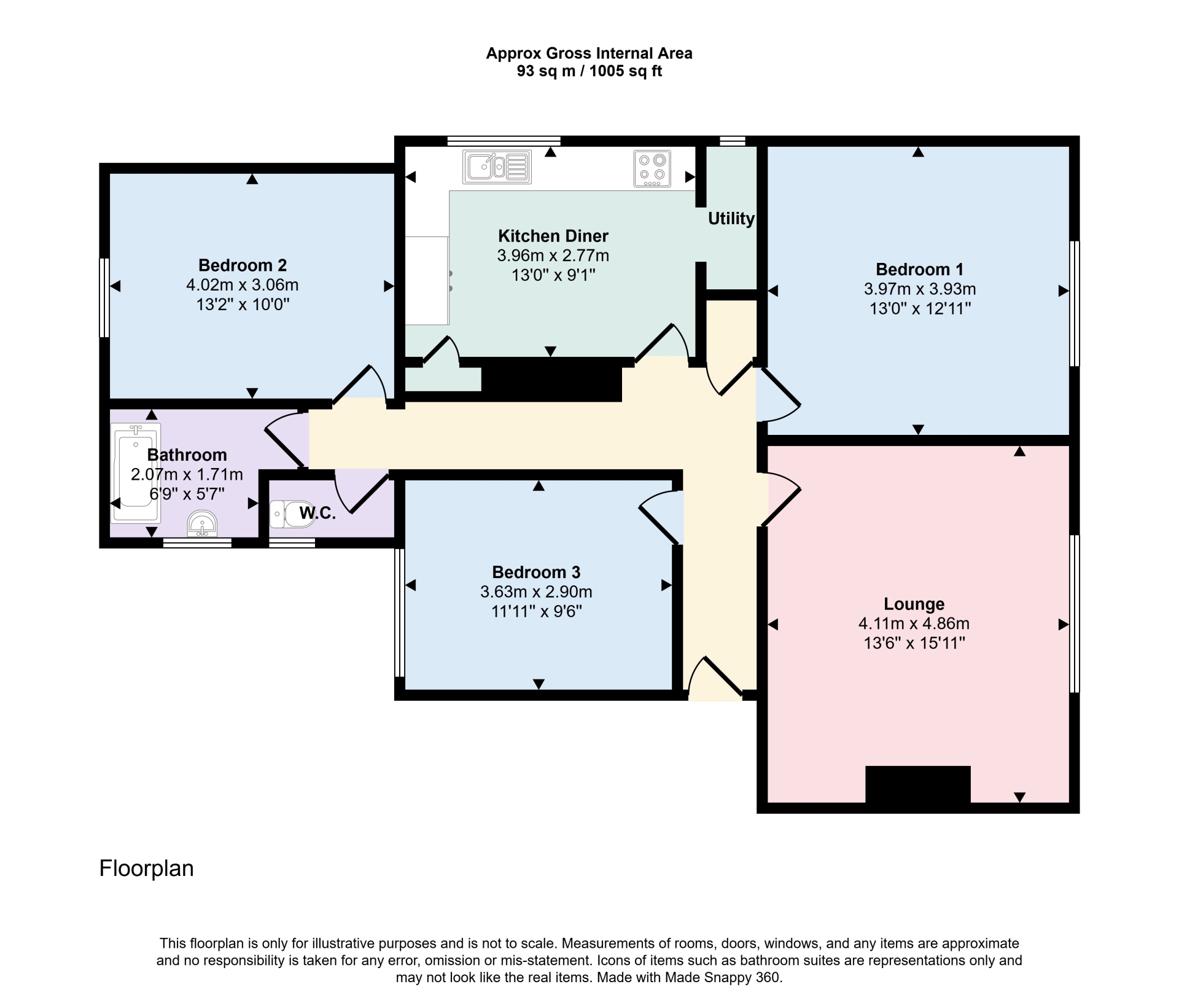 1 Henshalls Flats, Roman Bank, Skegness floorplan