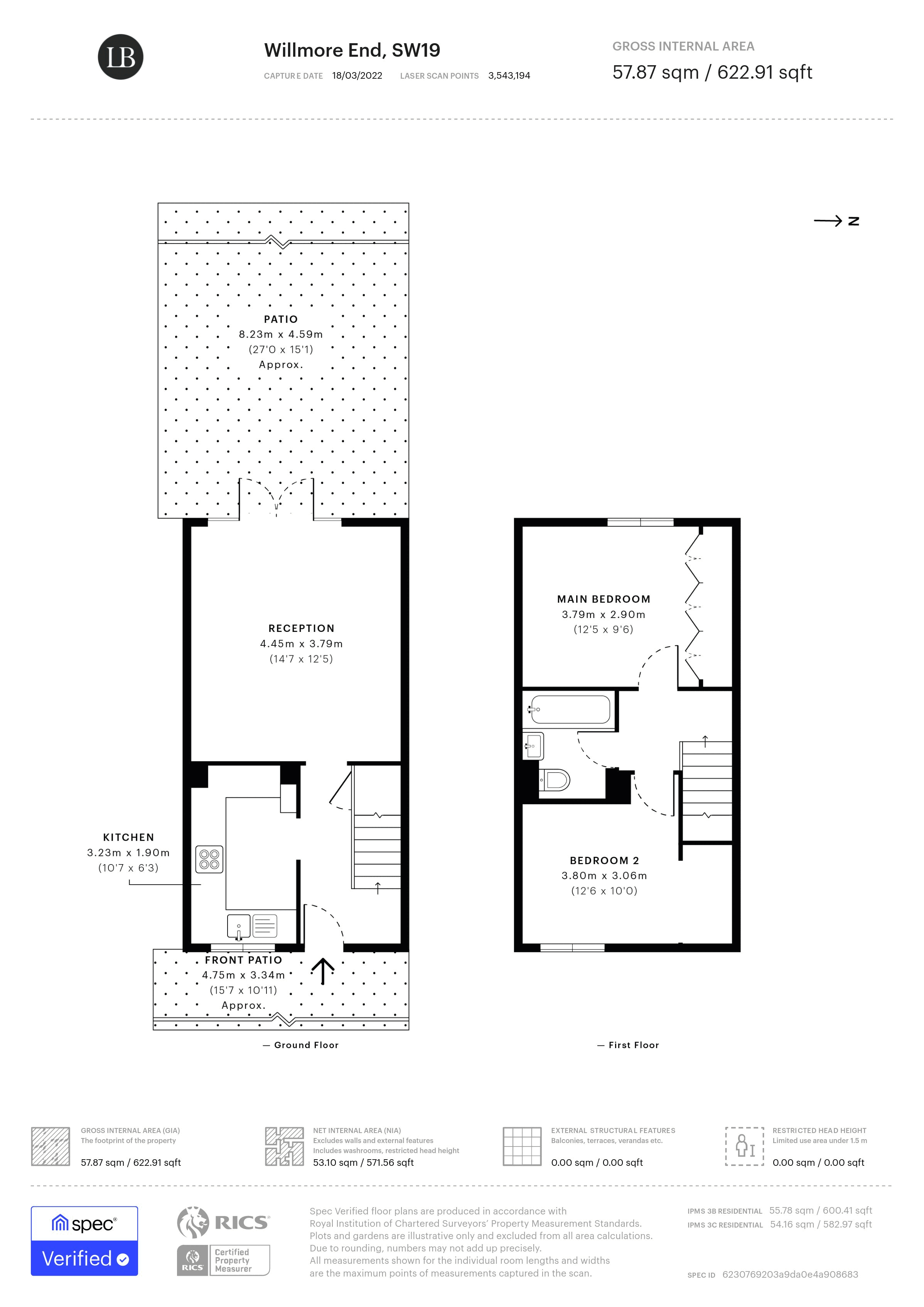 Willmore End, London SW19, 2 bedroom end terrace house for sale
