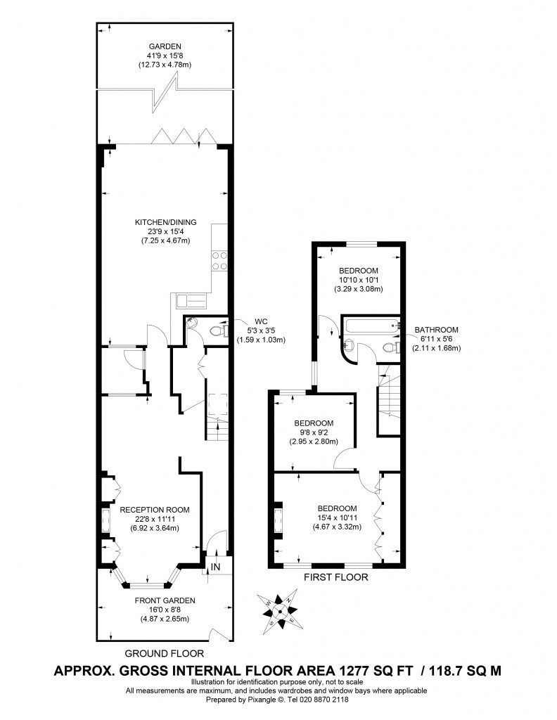 2 Bedrooms Terraced house to rent in Swaffield Road, London SW18