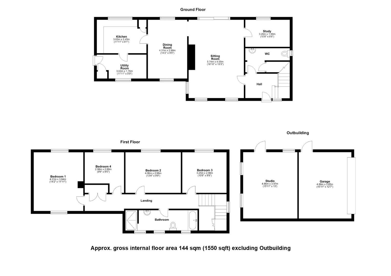 11, Vine Close, Stapleford, Cambridge floorplan