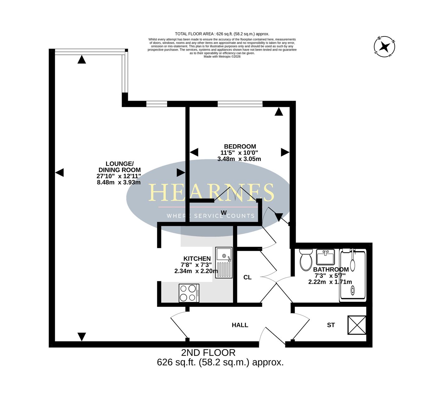 Flat 19, 3, Avenel Way, Poole floorplan