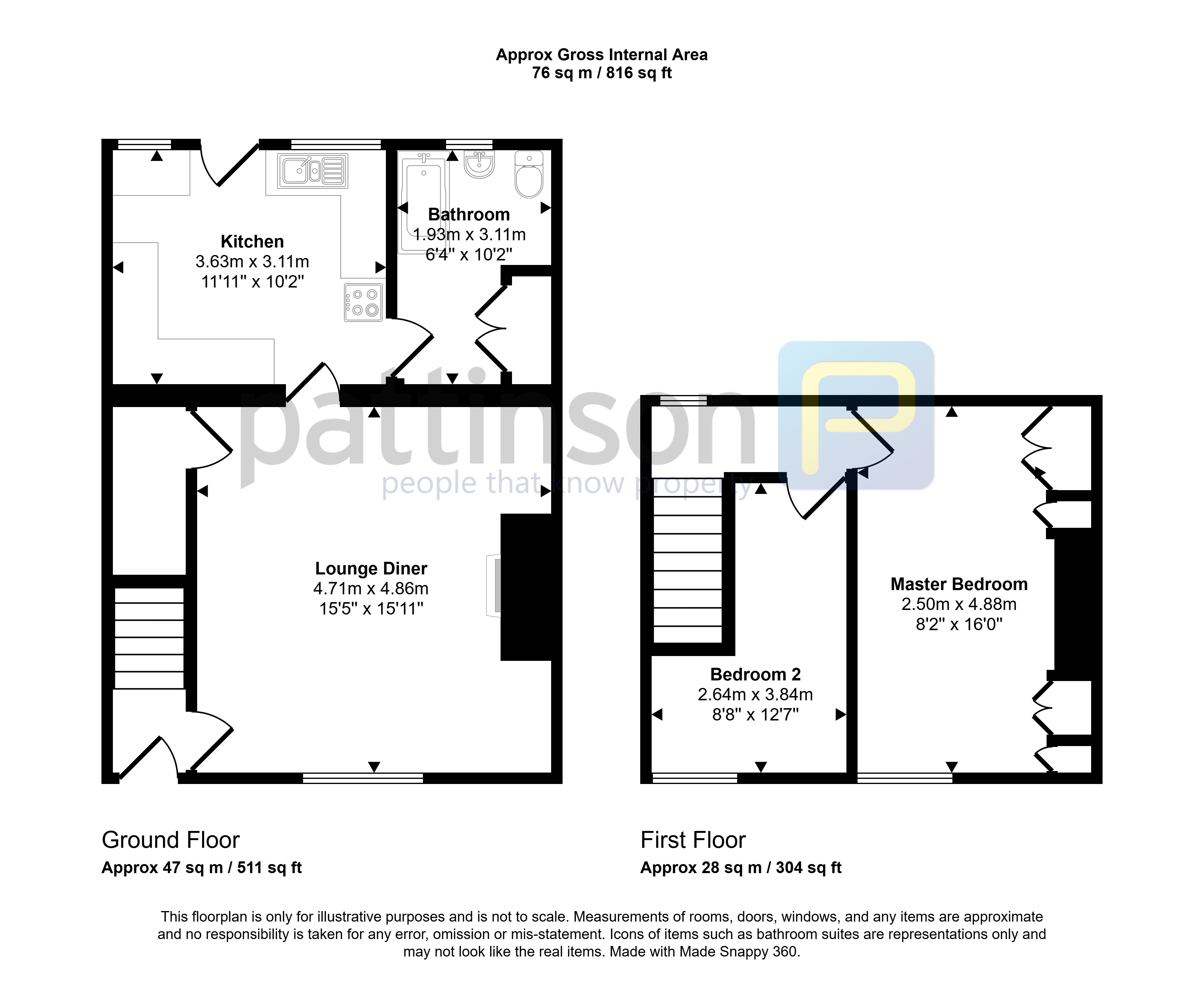 245, Maple Street, Ashington floorplan