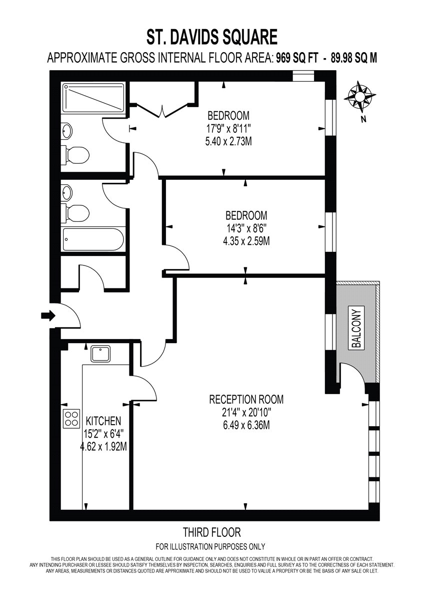 2 Bedrooms Flat to rent in St Davids Square, London E14