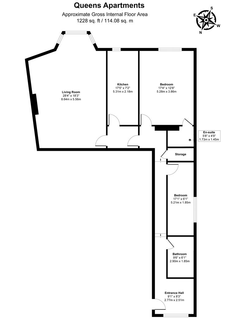 32 Queens Apartments, Robertson Terrace, Hastings floorplan