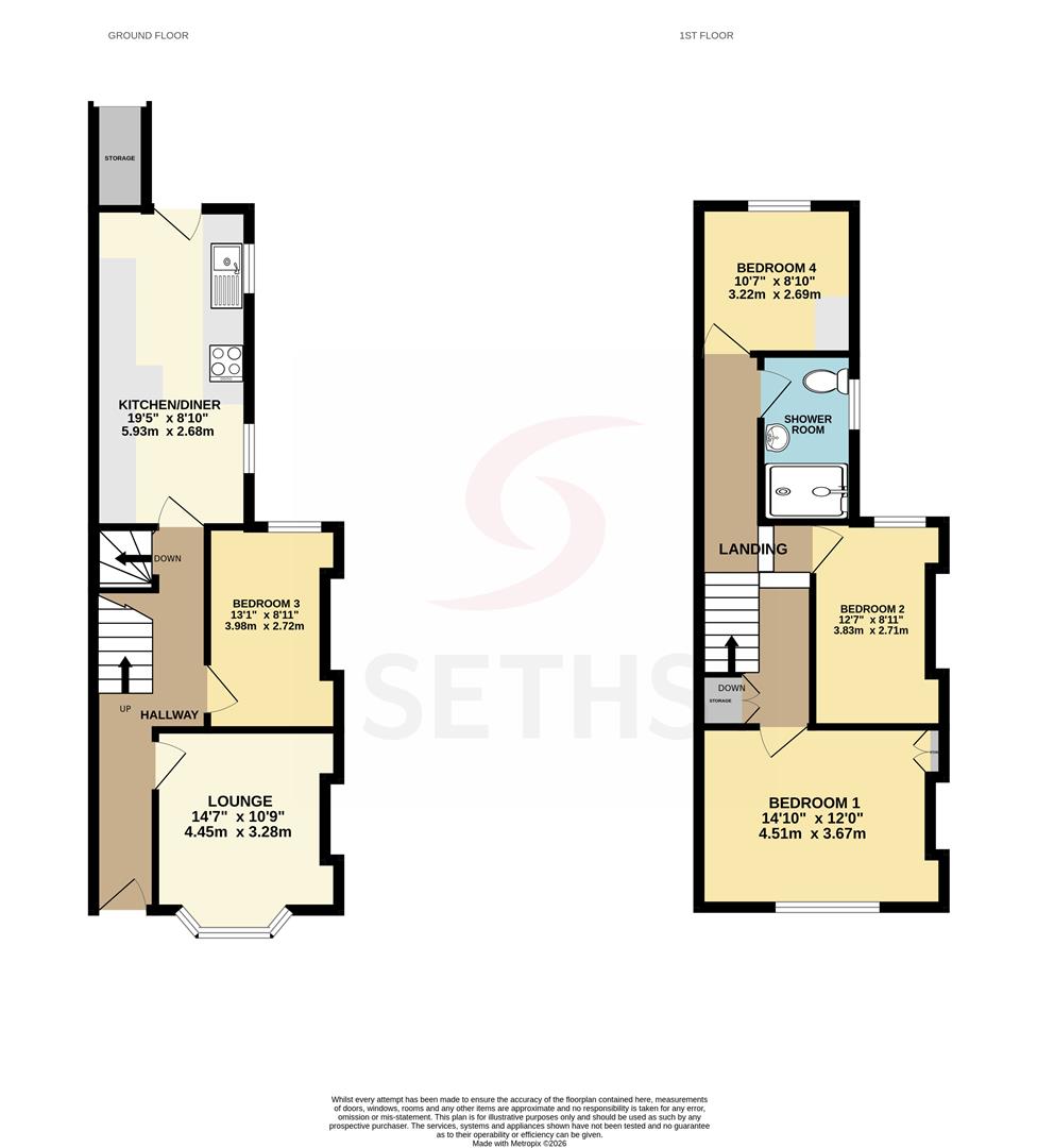 55, St. Albans Road, Leicester floorplan