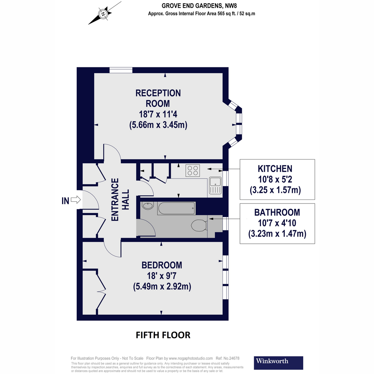 Flat 242Grove End Gardens, 33, Grove End Road, London floorplan
