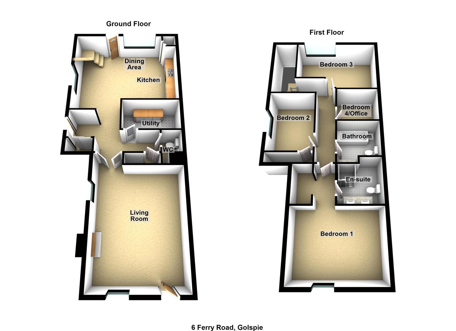 6 Ferry Road, Golspie, Sutherland KW10, 4 bedroom semidetached house