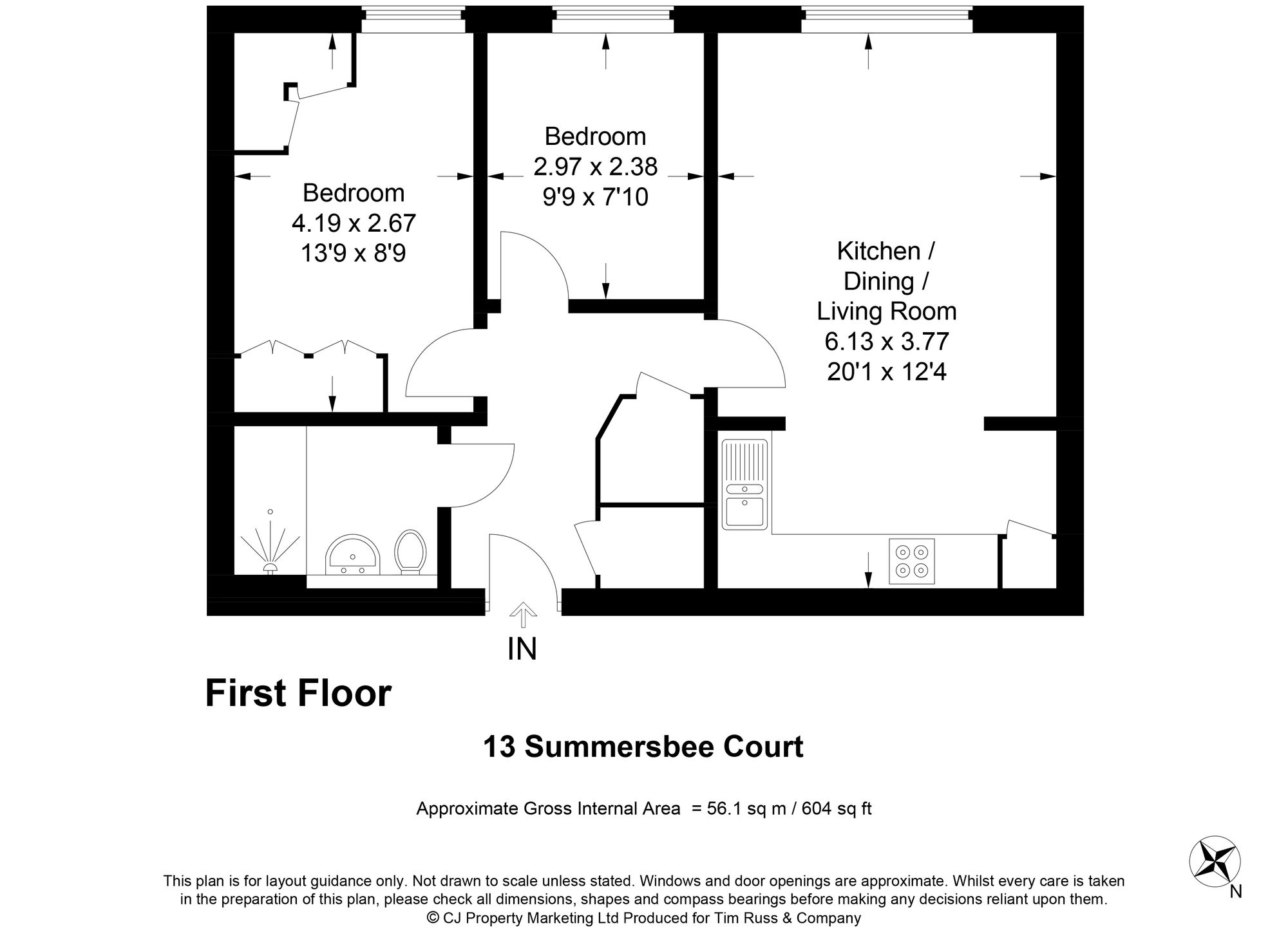 Flat 13, Summersbee Court, Thame floorplan