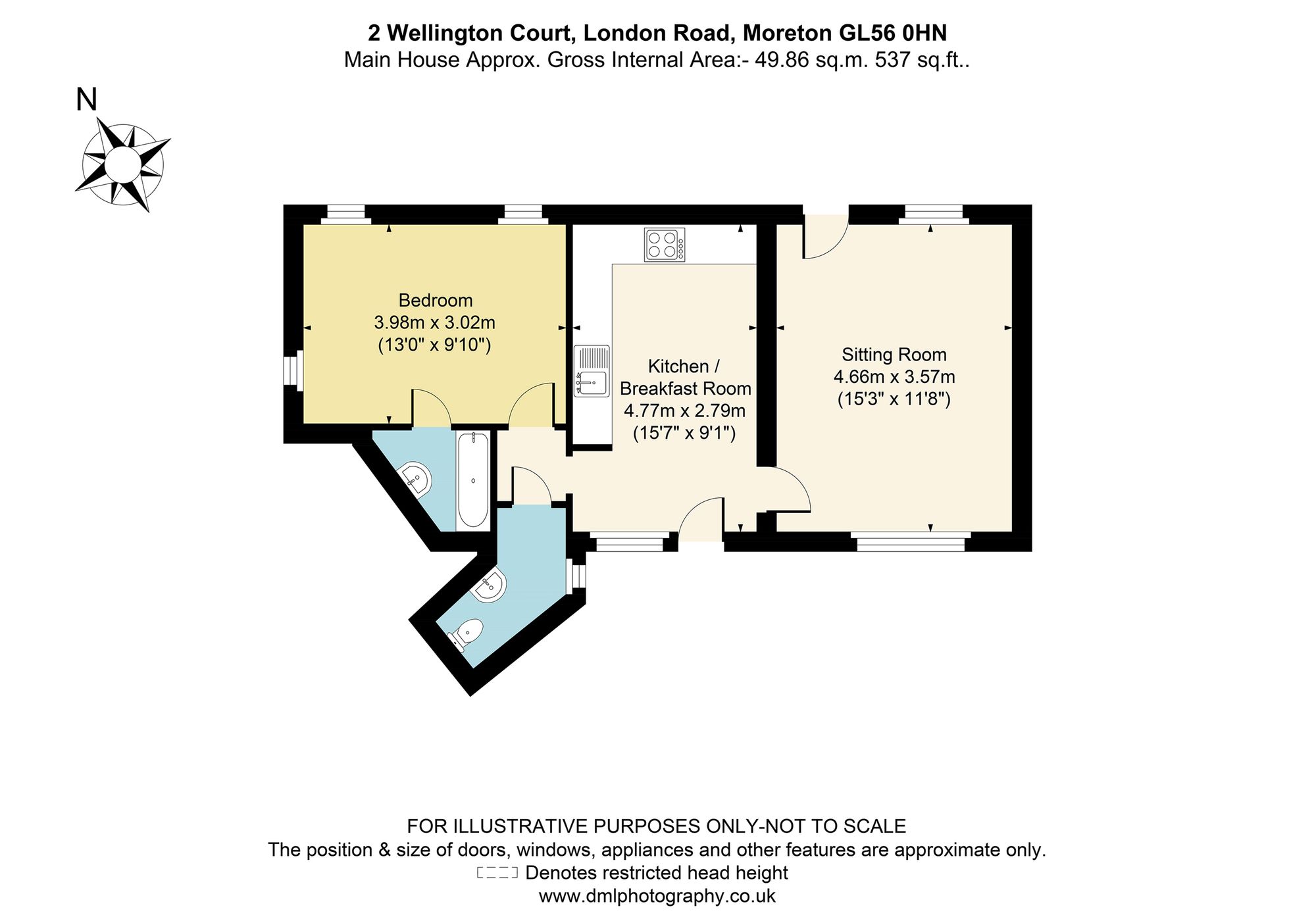 London Road, MoretonInMarsh GL56, 1 bedroom terraced house for sale