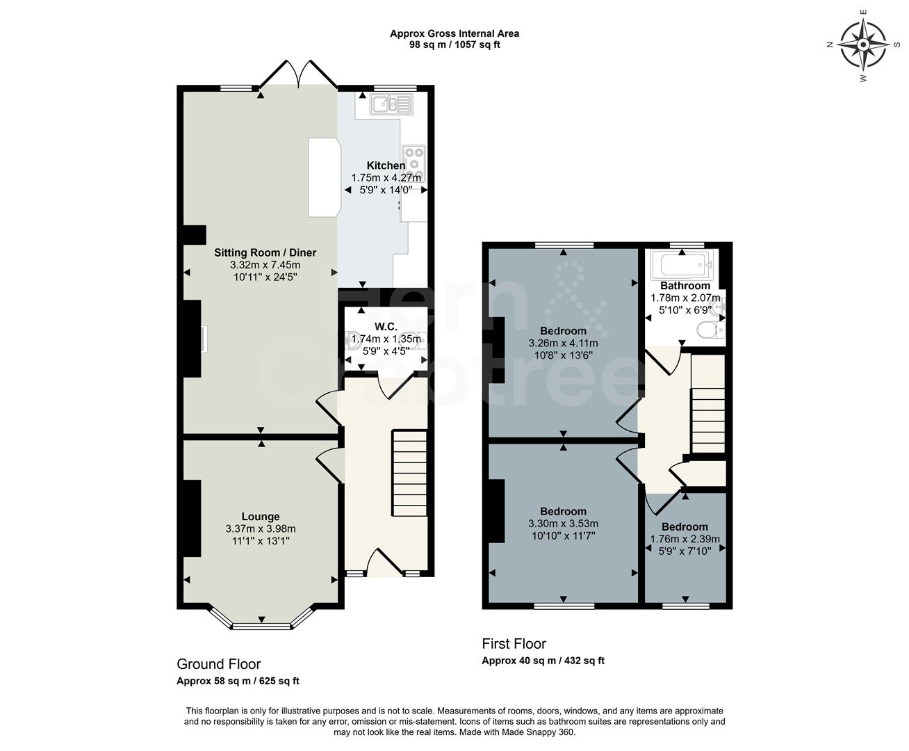 116, Fairwater Grove West, Cardiff floorplan