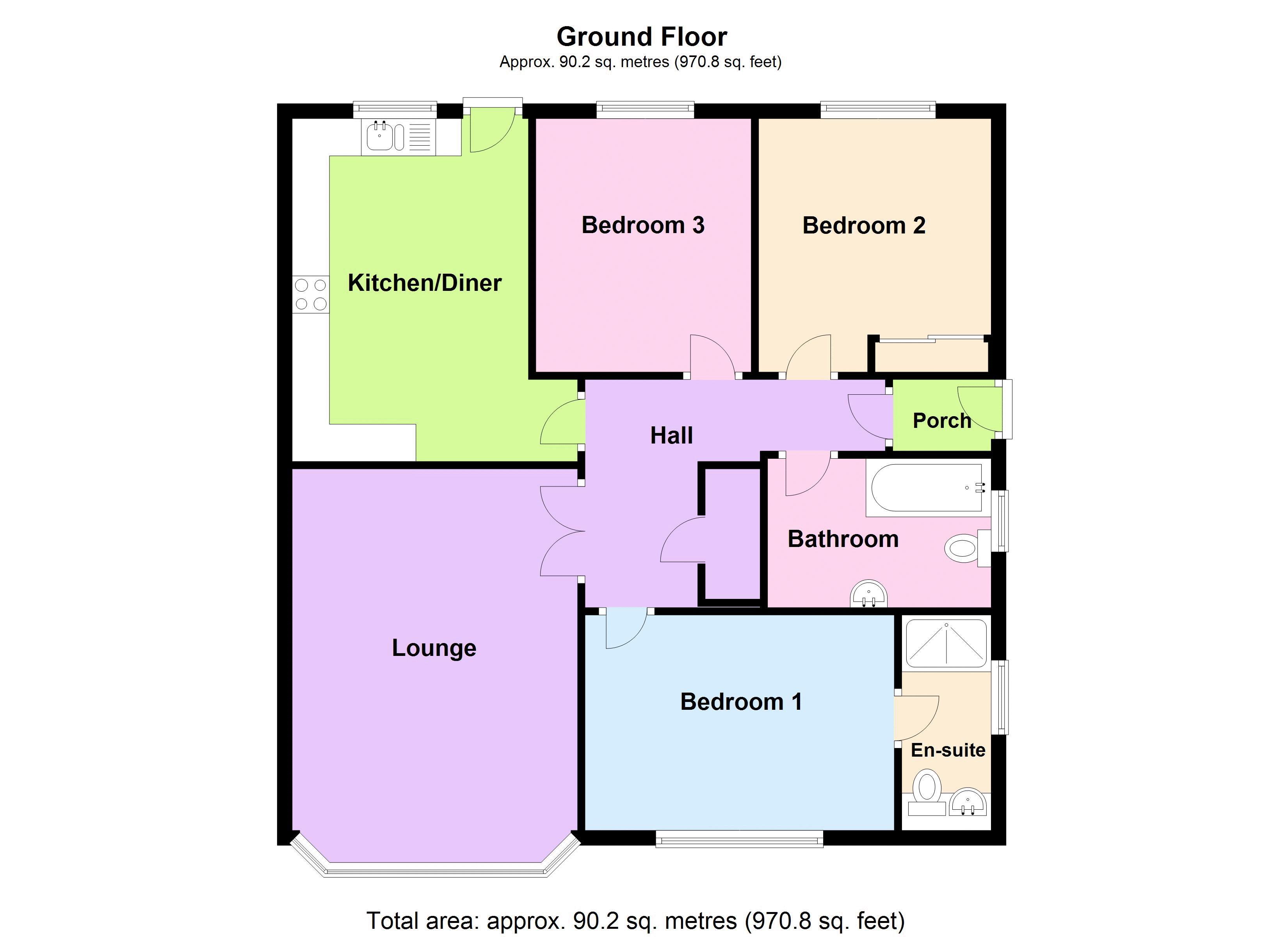 Orkney View, Thurso KW14, 3 bedroom semidetached bungalow for sale