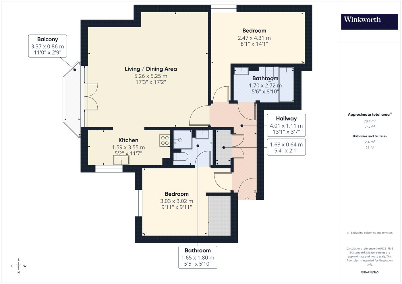 Flat 17, Stirling House, 55, Silver Street, Berkshire floorplan