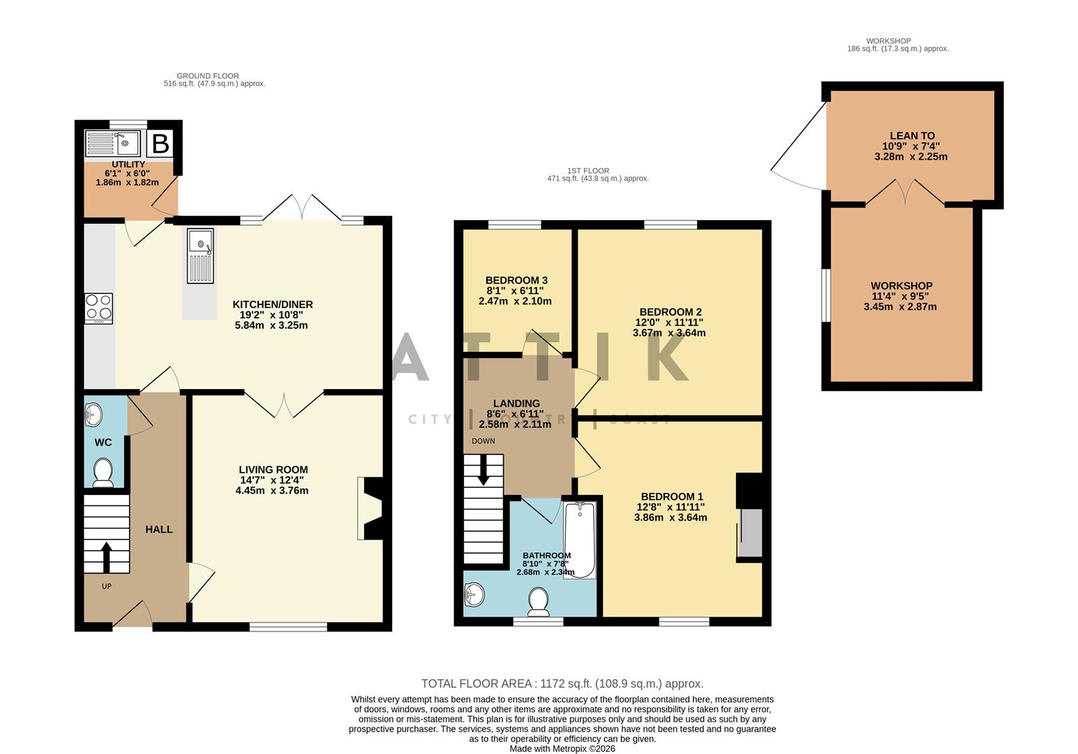 Hill House, Well Hill, Clint Green, Dereham floorplan