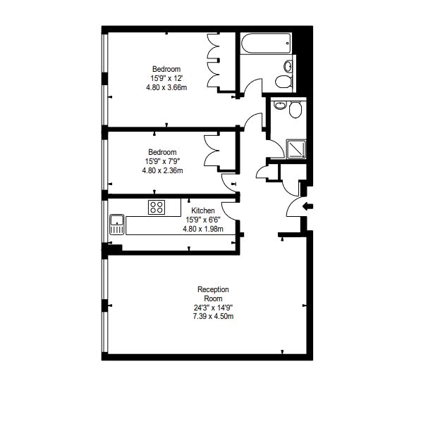 2 Bedrooms Flat to rent in Luke House, 3 Abbey Orchard Street, Westminster, London SW1P