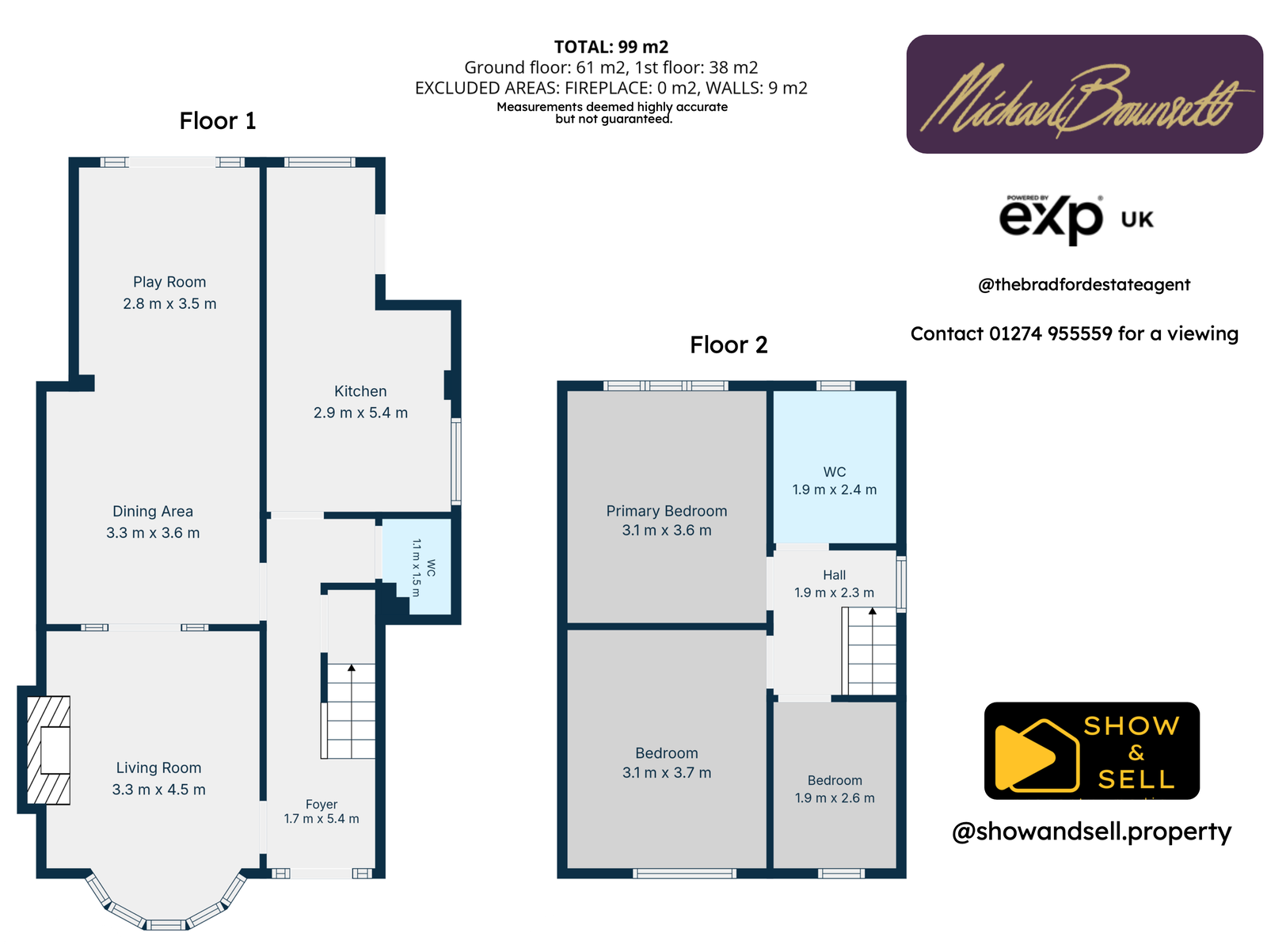 16, High Fernley Road, Bradford floorplan