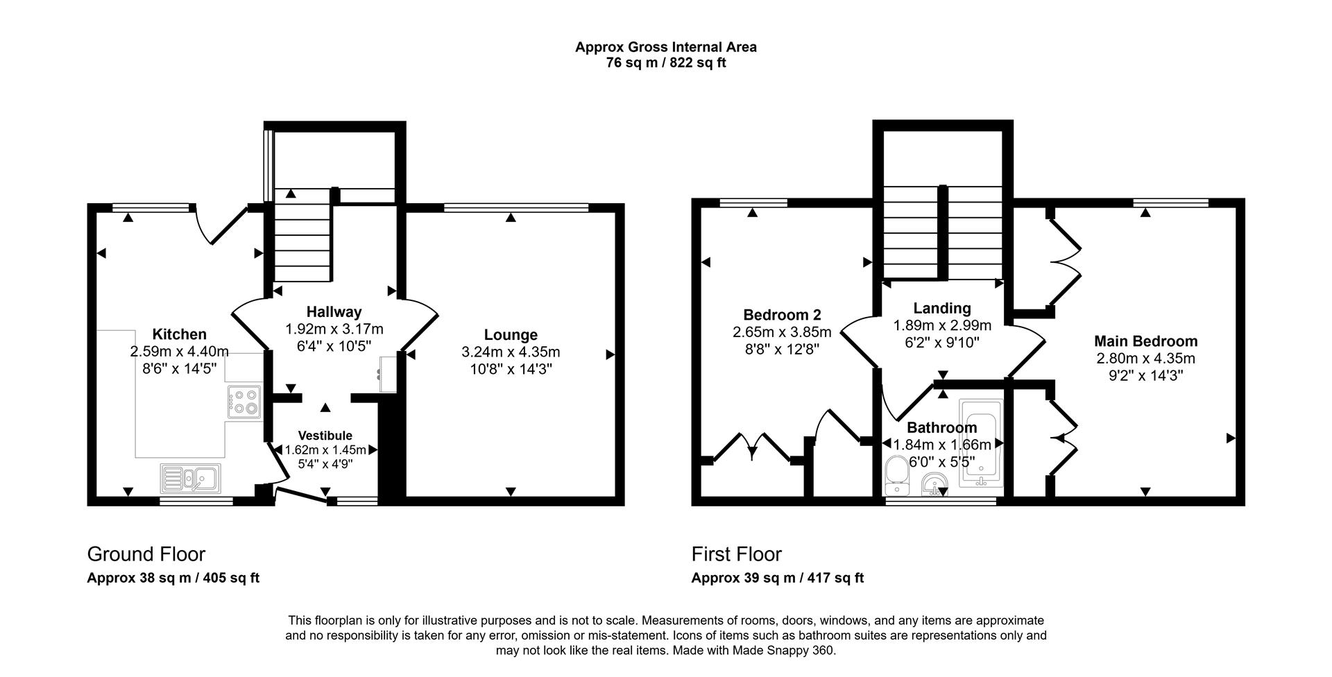 1, Davan Loan, Wishaw floorplan