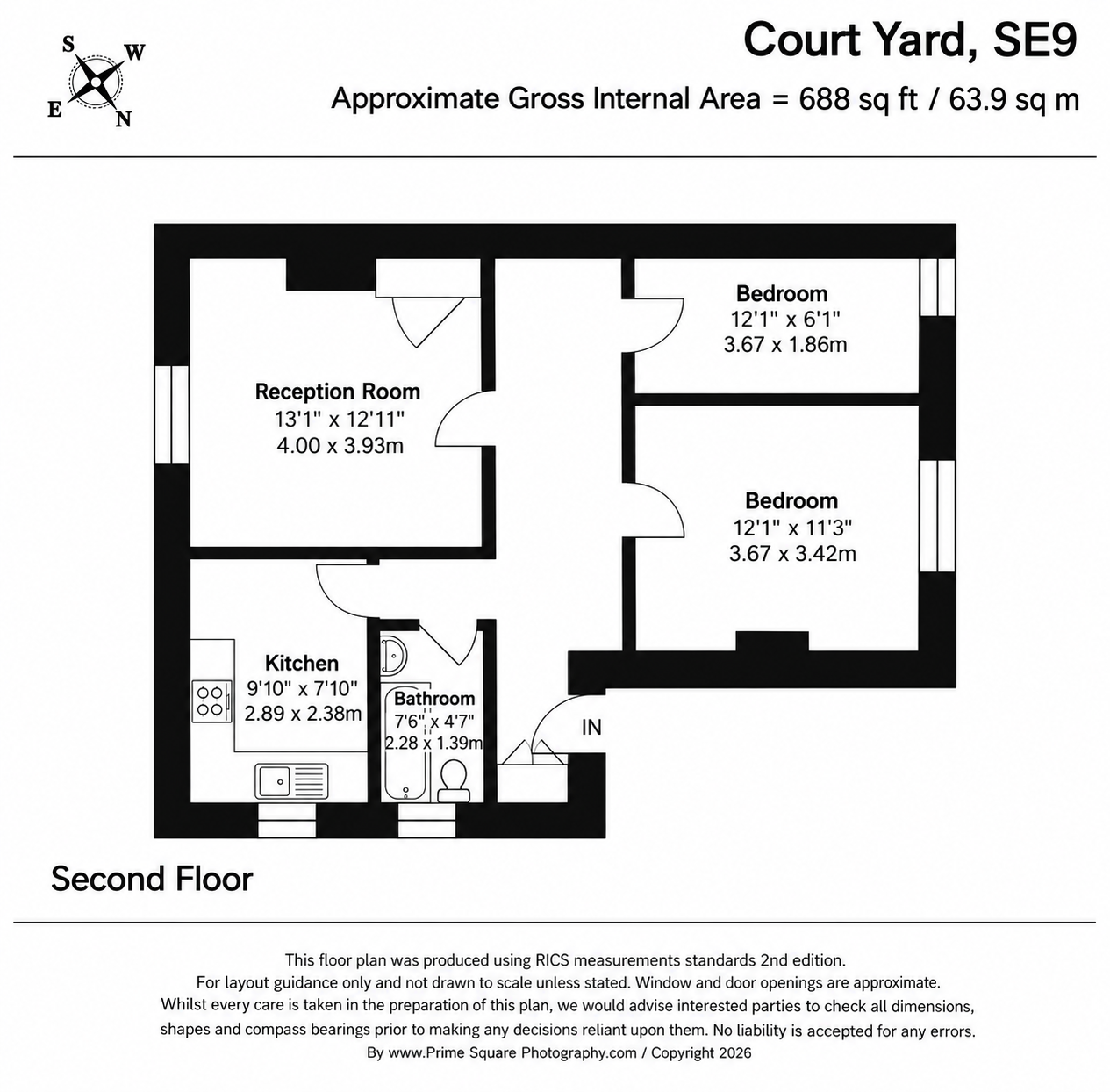 39a, Court Yard, London floorplan