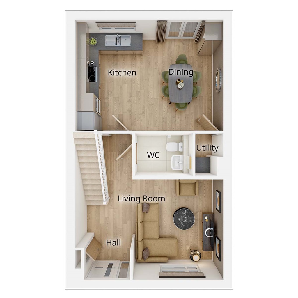The Eynsford - Plot 276, Manor Gardens, Brownhill Way, Wynyard floorplan