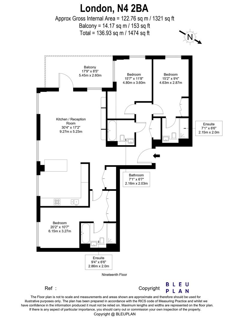 B2.19.04, The Crown Collection, Woodberry Down, London floorplan